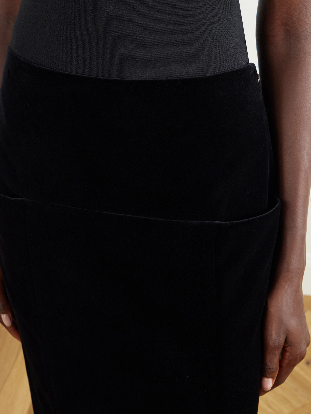 Alaïa - Cotton-Velvet Midi