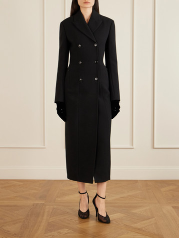 Alaïa Double-breasted wool-blend coat