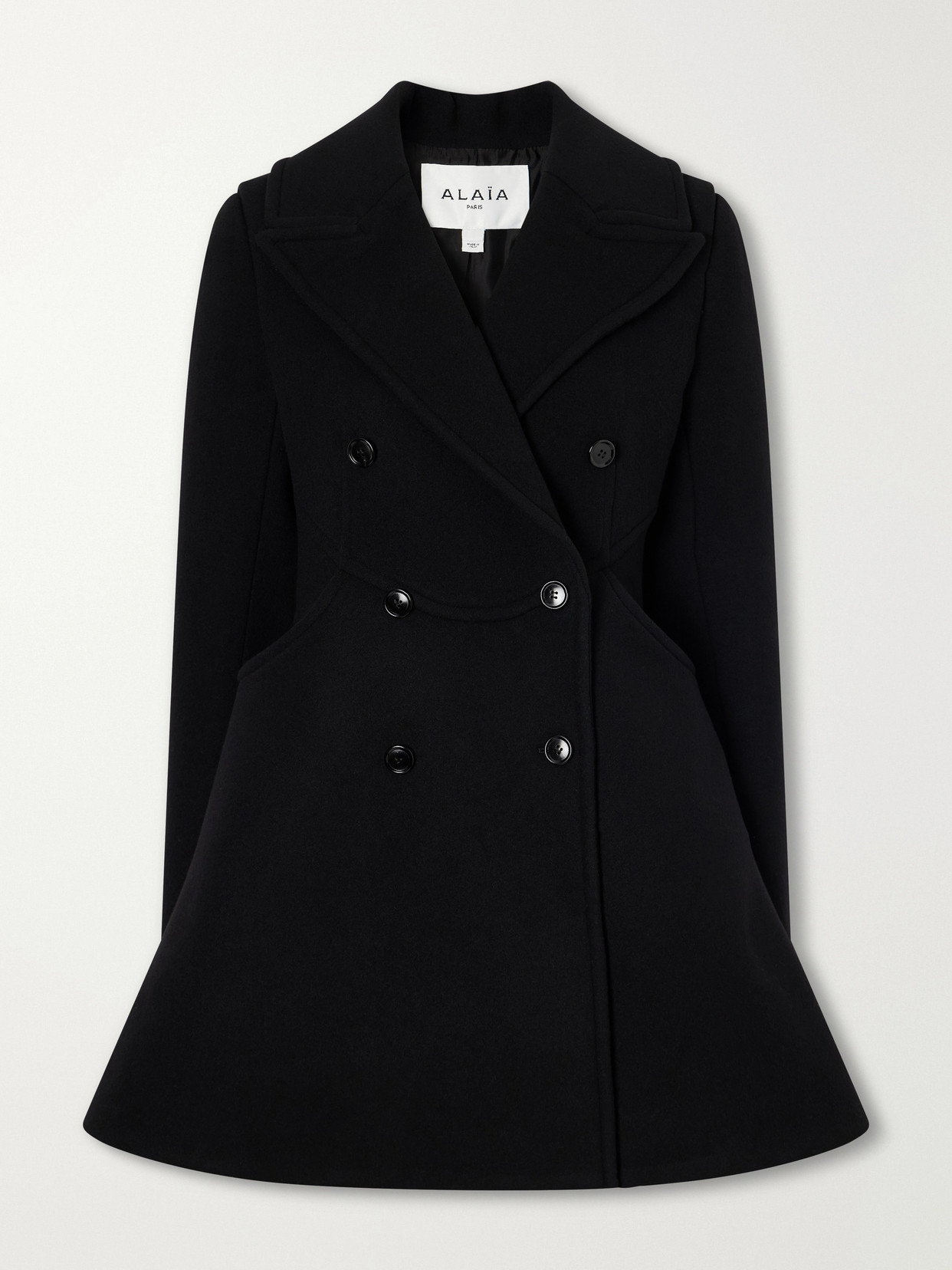 Alaïa - Double-Breasted Wool-Woven Coat