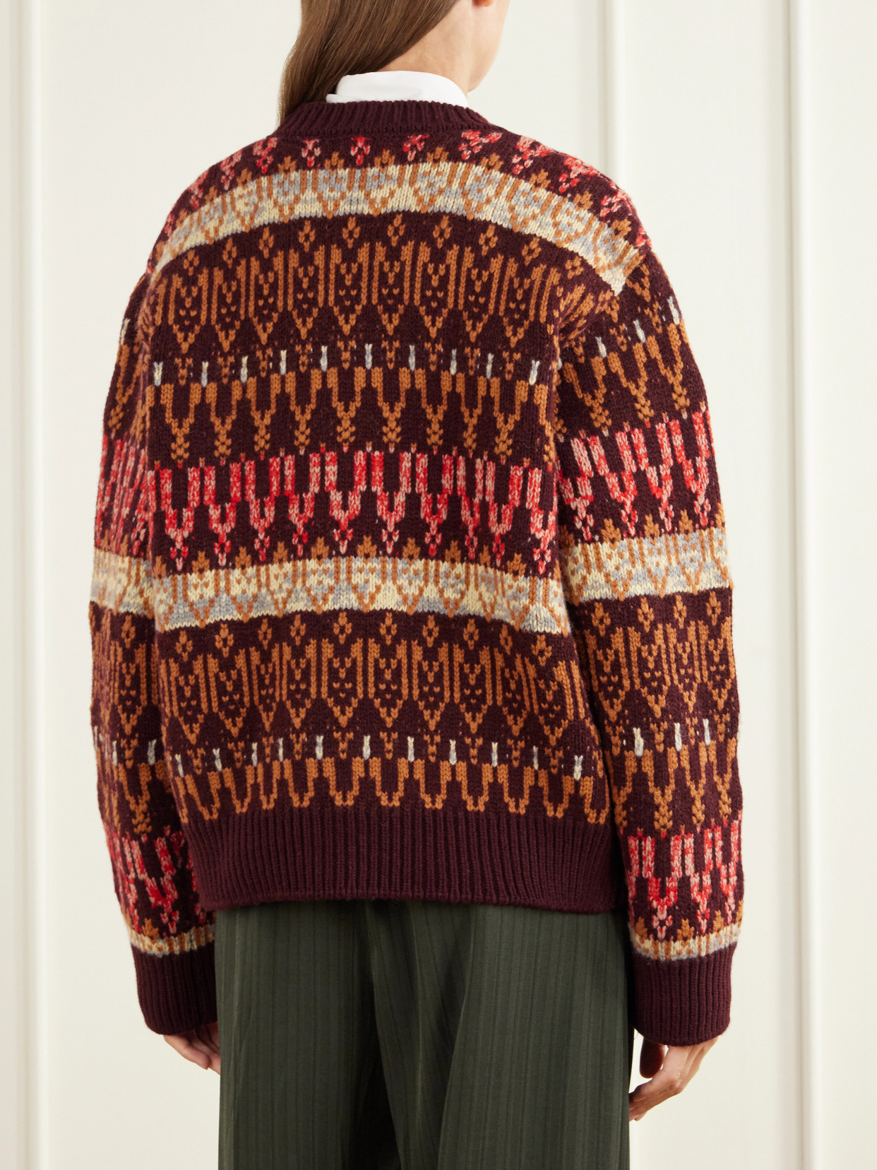 Fair Isle Intarsia-Knit Wool And Cashmere-Blend Sweater