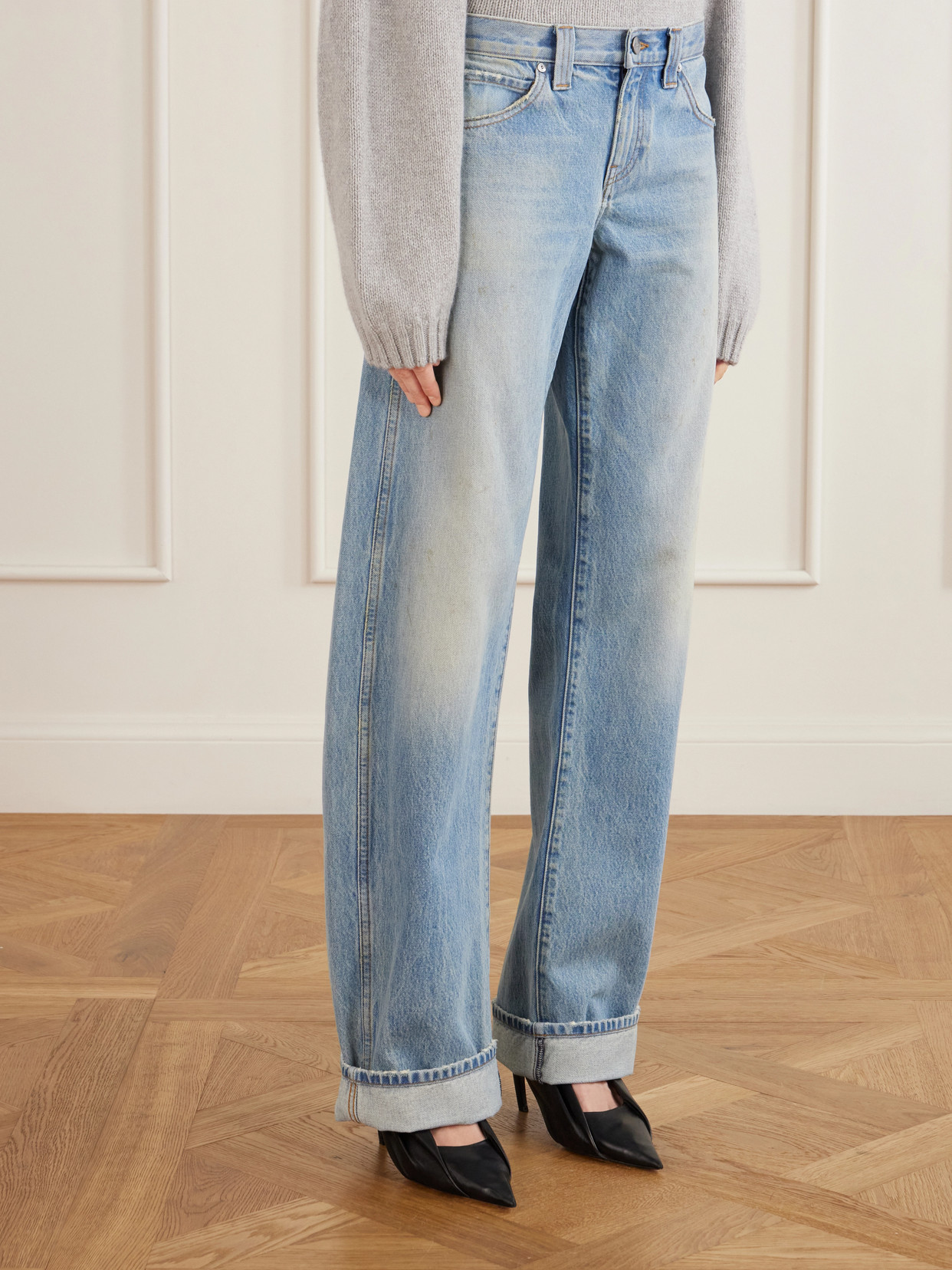 Karo Cuffed Low-Rise Wide- Leg