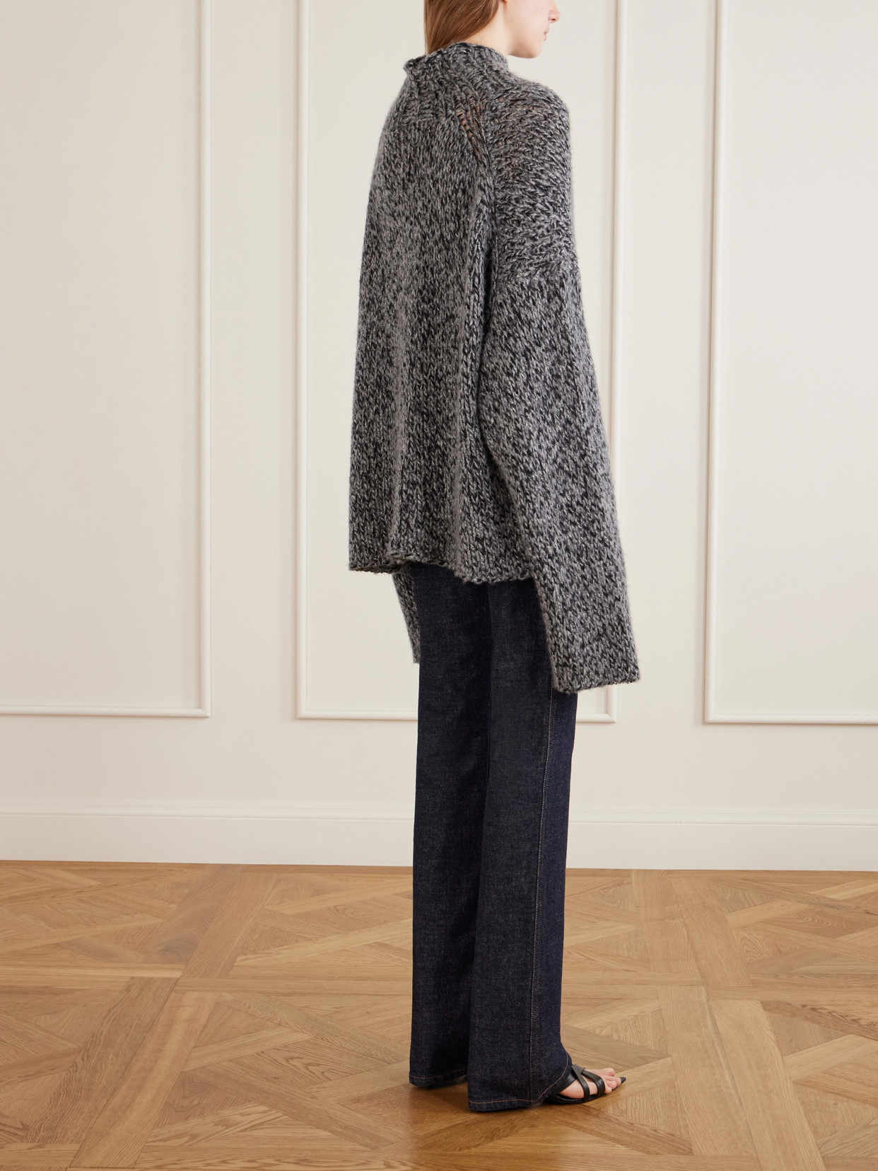 Seth Oversized Cashmere And Silk-Blend Mélange Turtleneck Sweater