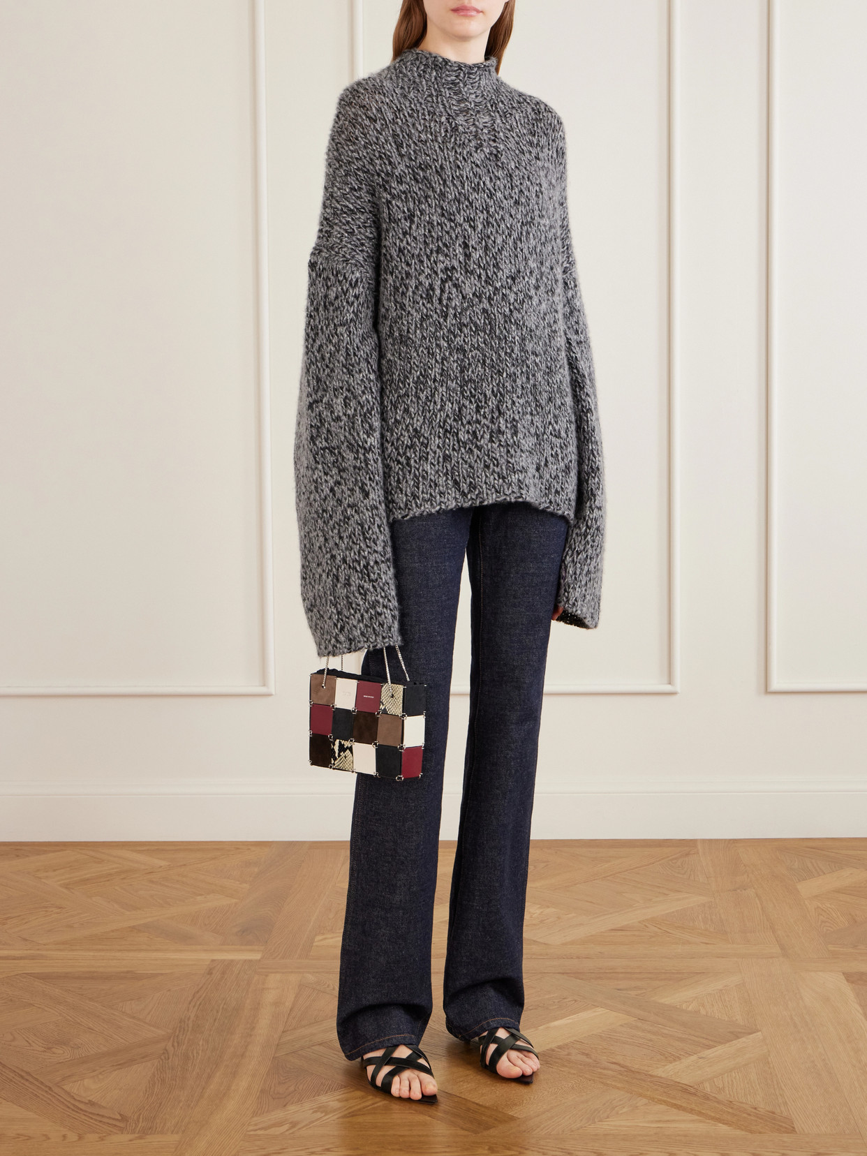 Seth Oversized Cashmere And Silk-Blend Mélange Turtleneck Sweater