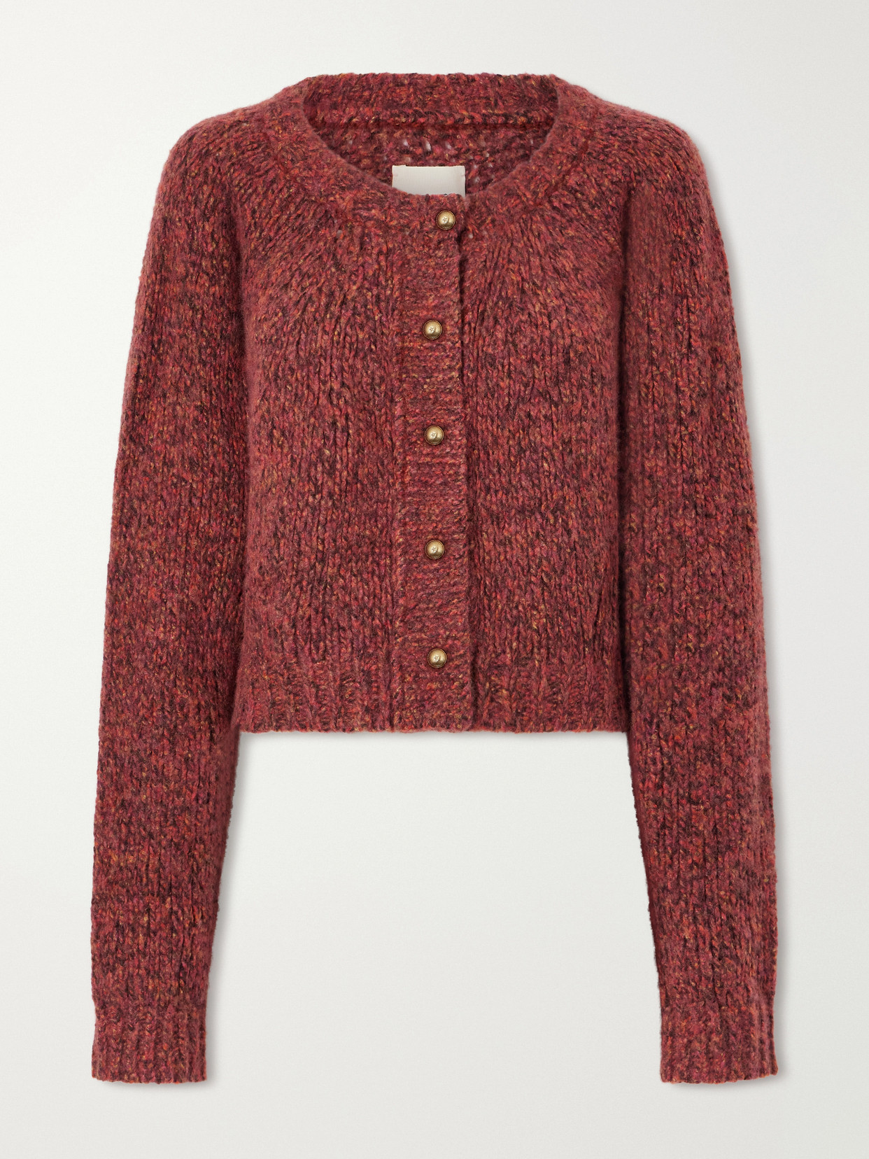 Khaite Niels Cashmere And Silk-blend Cardigan In Burgundy