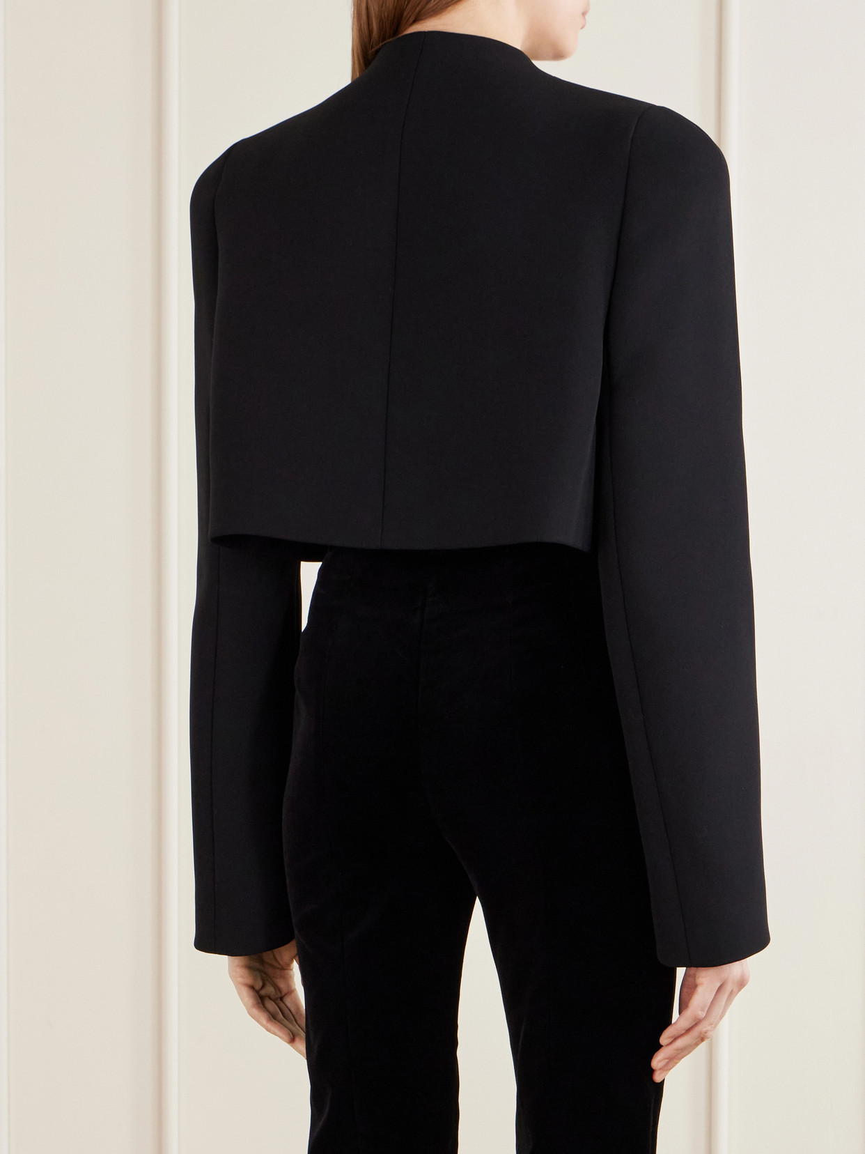 Samo Cropped Crepe Jacket