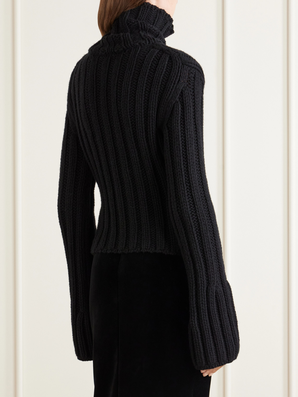Kelly Ribbed Cashmere Turtleneck Sweater