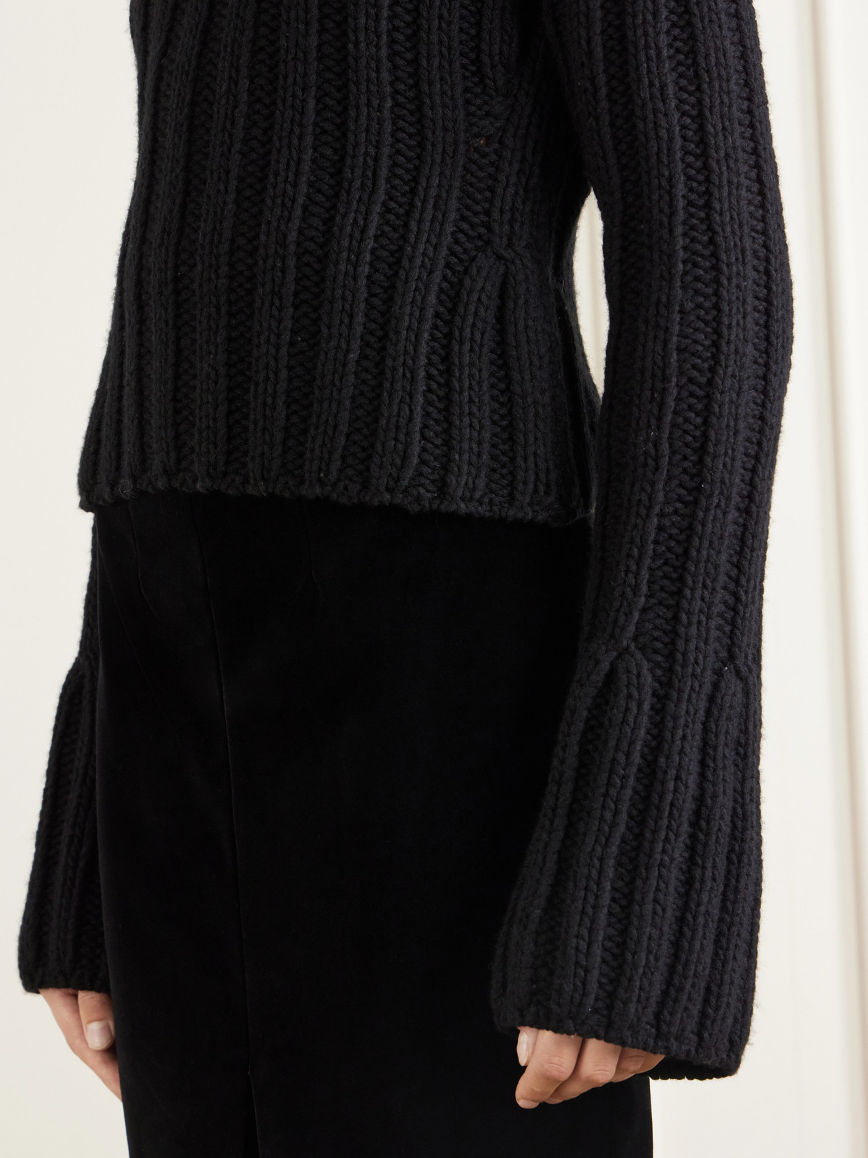 Kelly Ribbed Cashmere Turtleneck Sweater