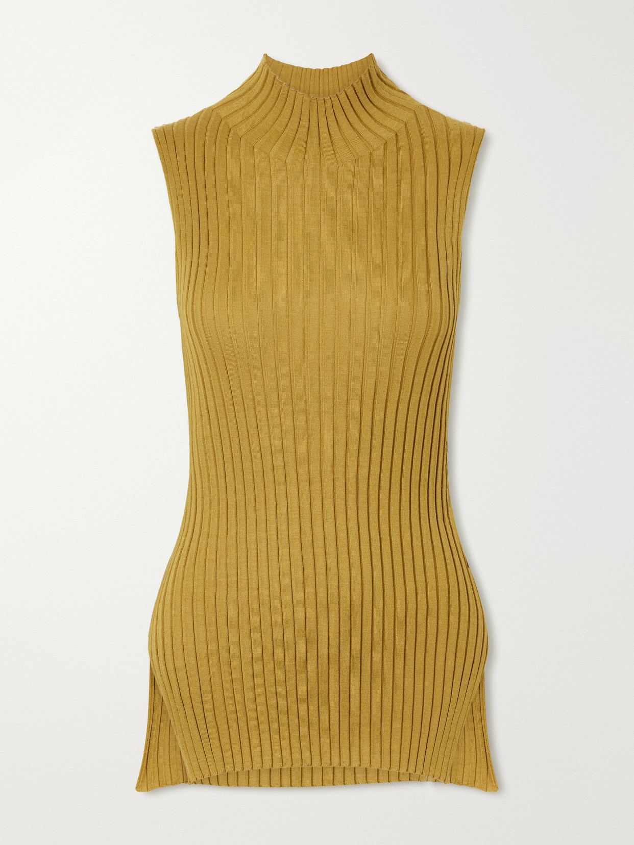 Karla Ribbed Wool And Silk-Blend Tank