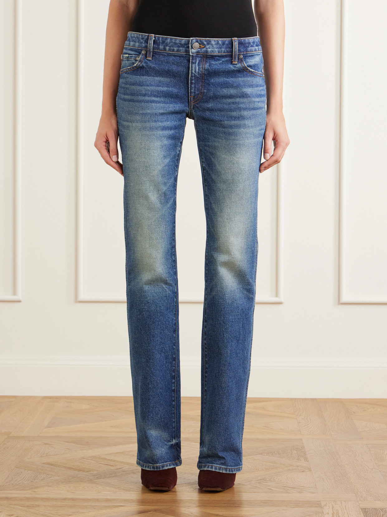Conforti Low-Rise Straight-Leg Jeans