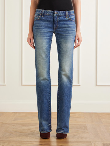 KHAITE Conforti low-rise straight-leg jeans