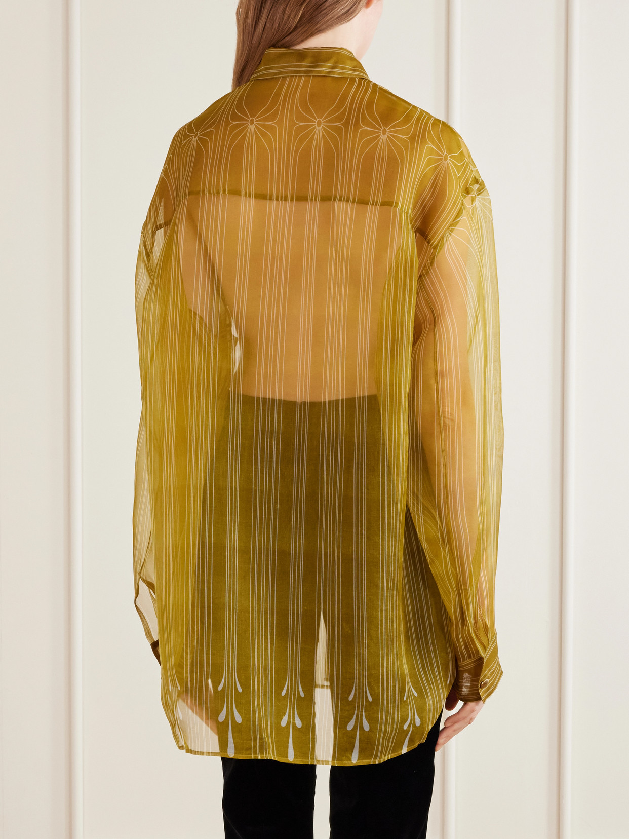 Goya Printed Silk-Organza Shirt