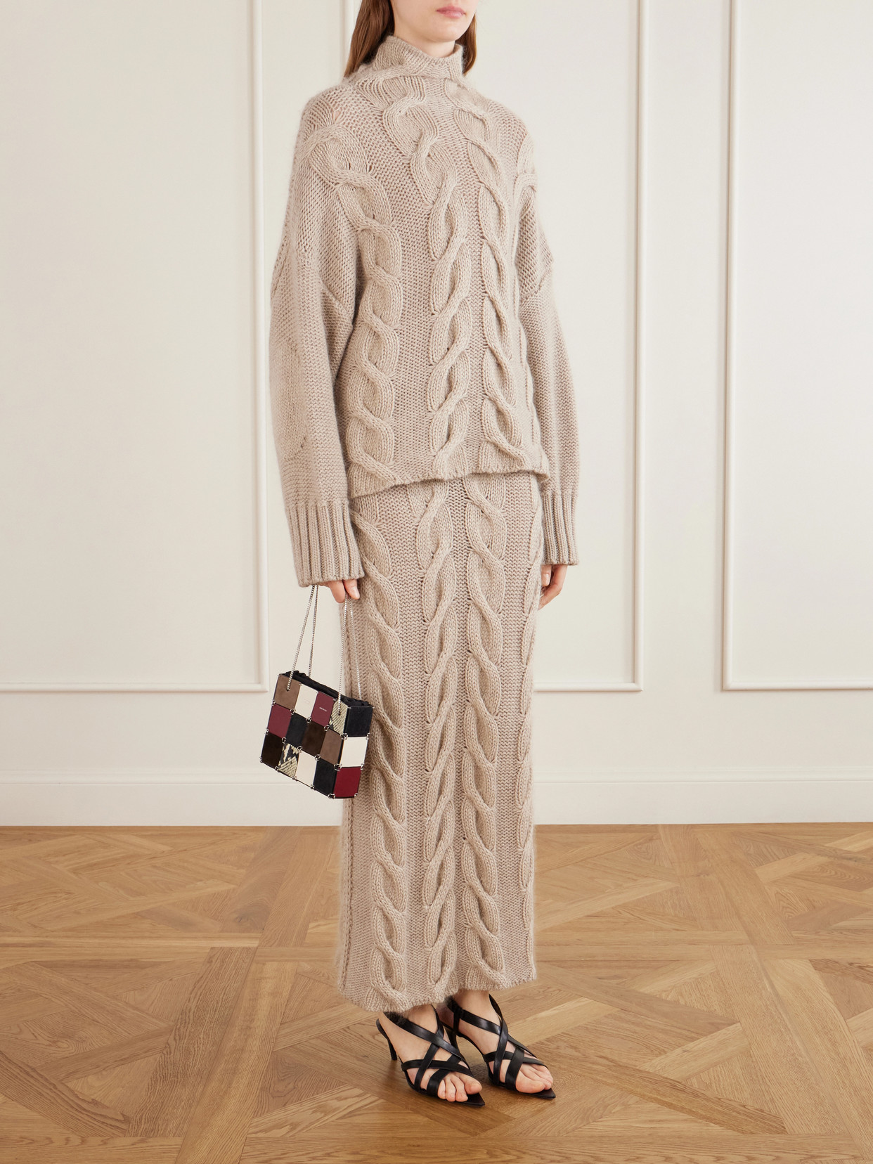 Nico Cable-Knit Cashmere, Mohair And Silk-Blend Turtleneck Sweater