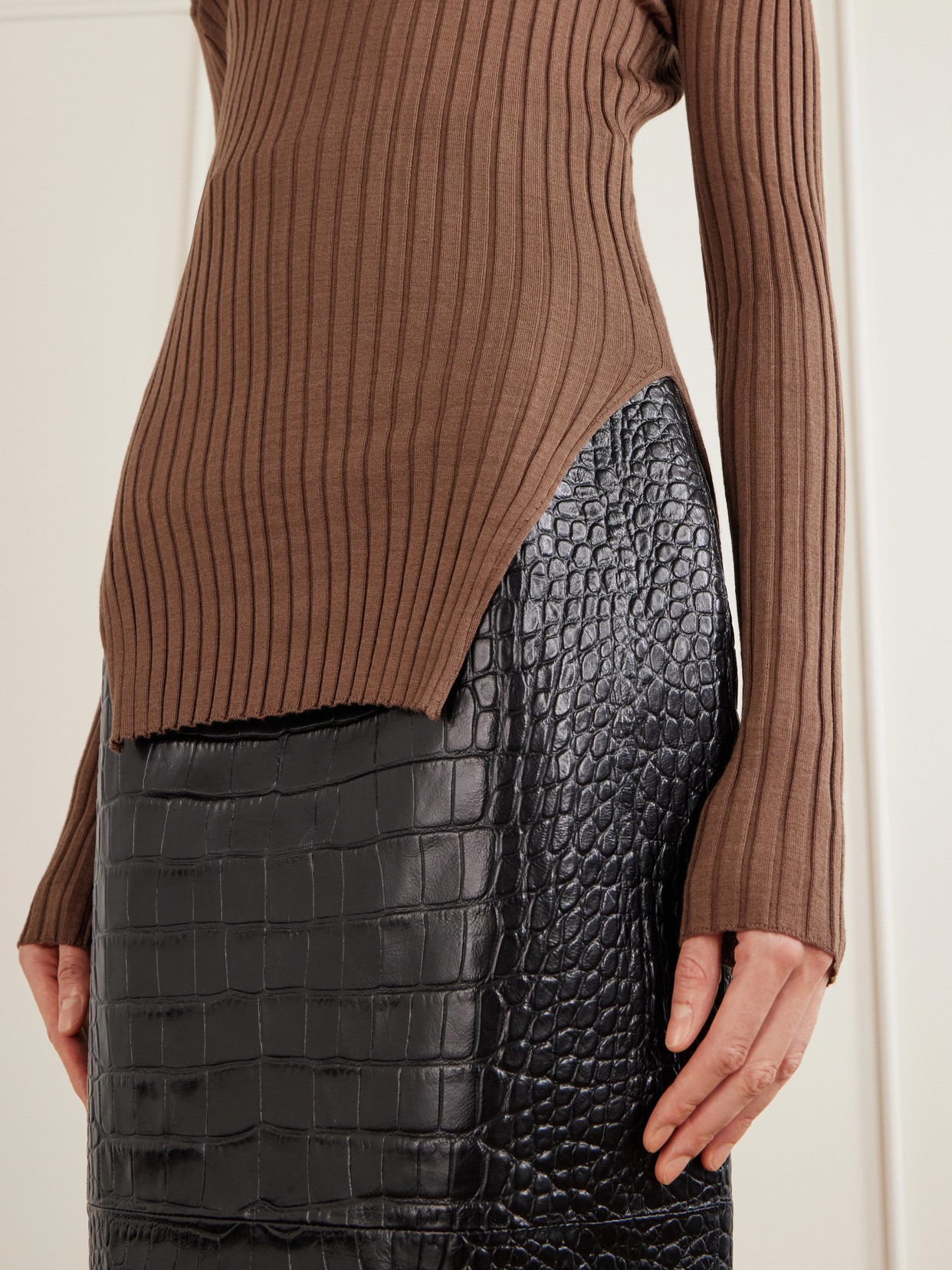 Vinci Wool And Silk-Blend Turtleneck Sweater
