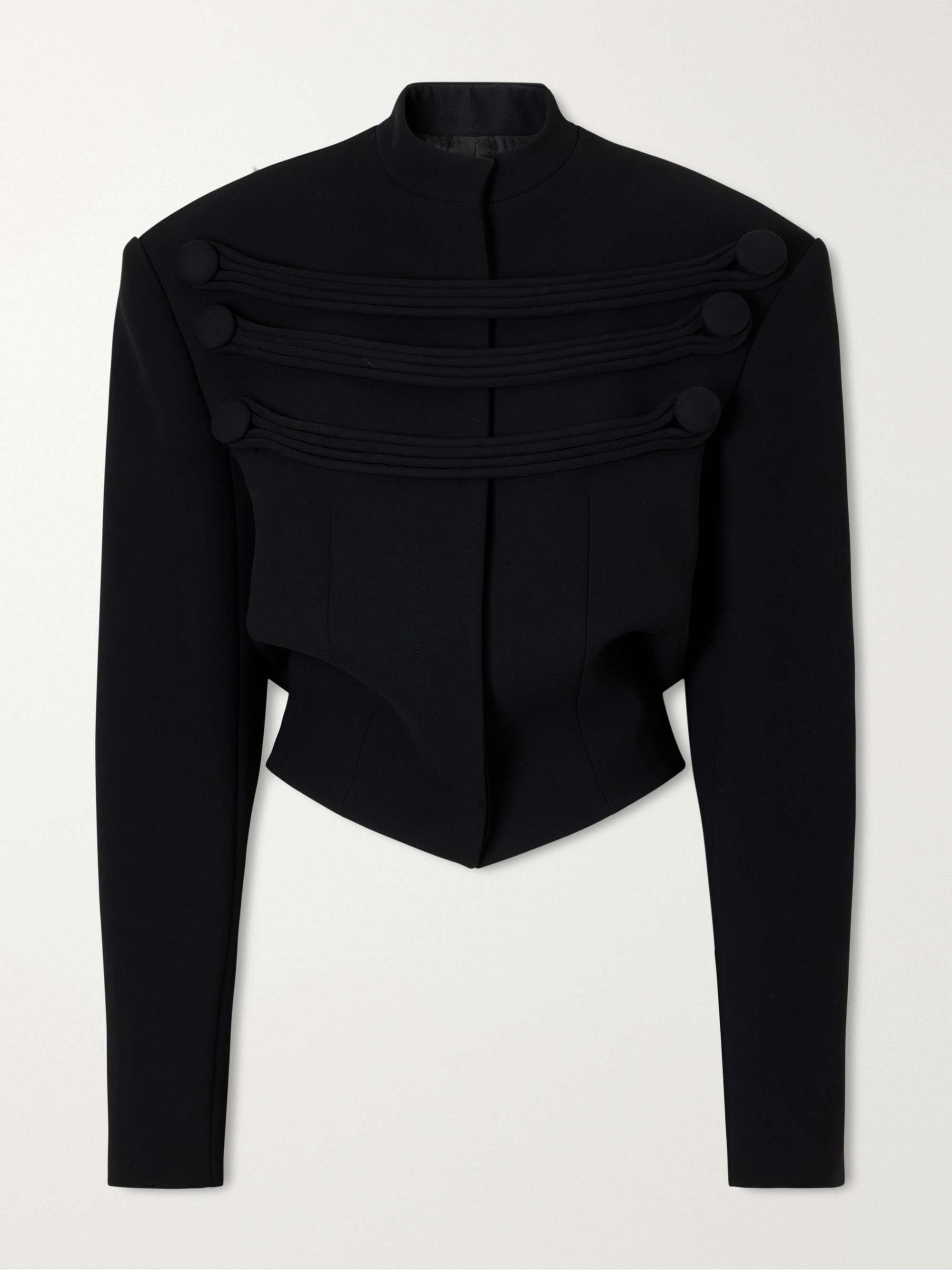 KHAITE York cord-detailed crepe jacket | NET-A-PORTER
