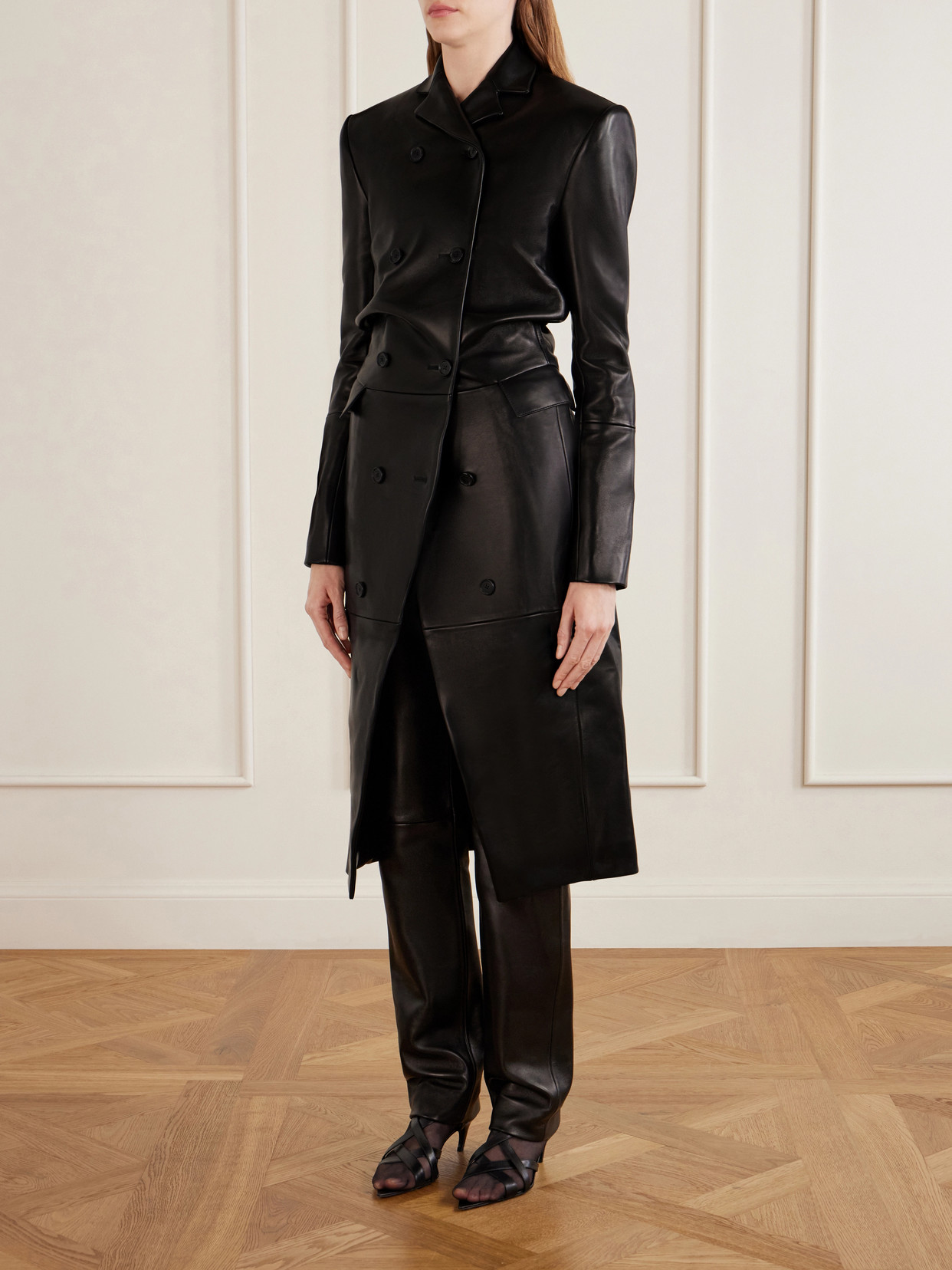 Rolon Leather Paneled Coat