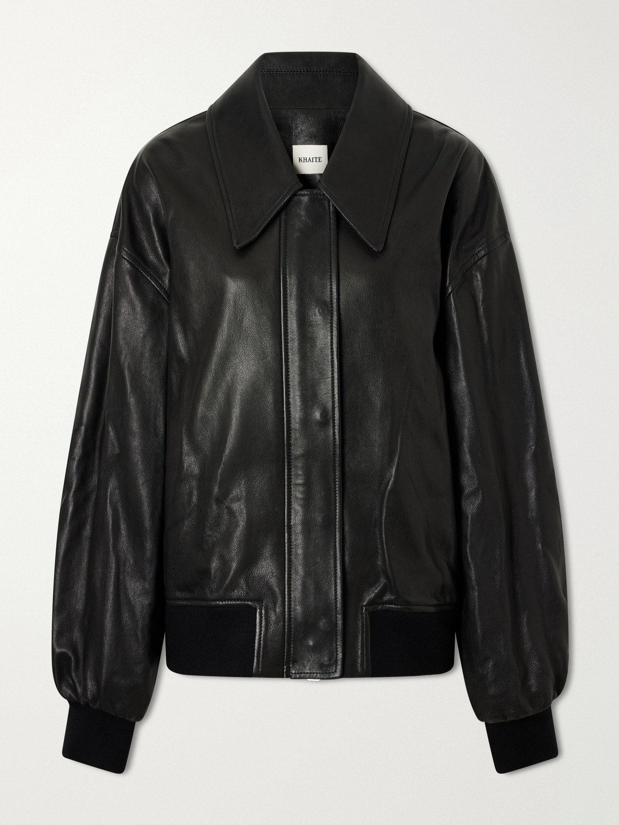 Khaite Aimee Leather Jacket In Black