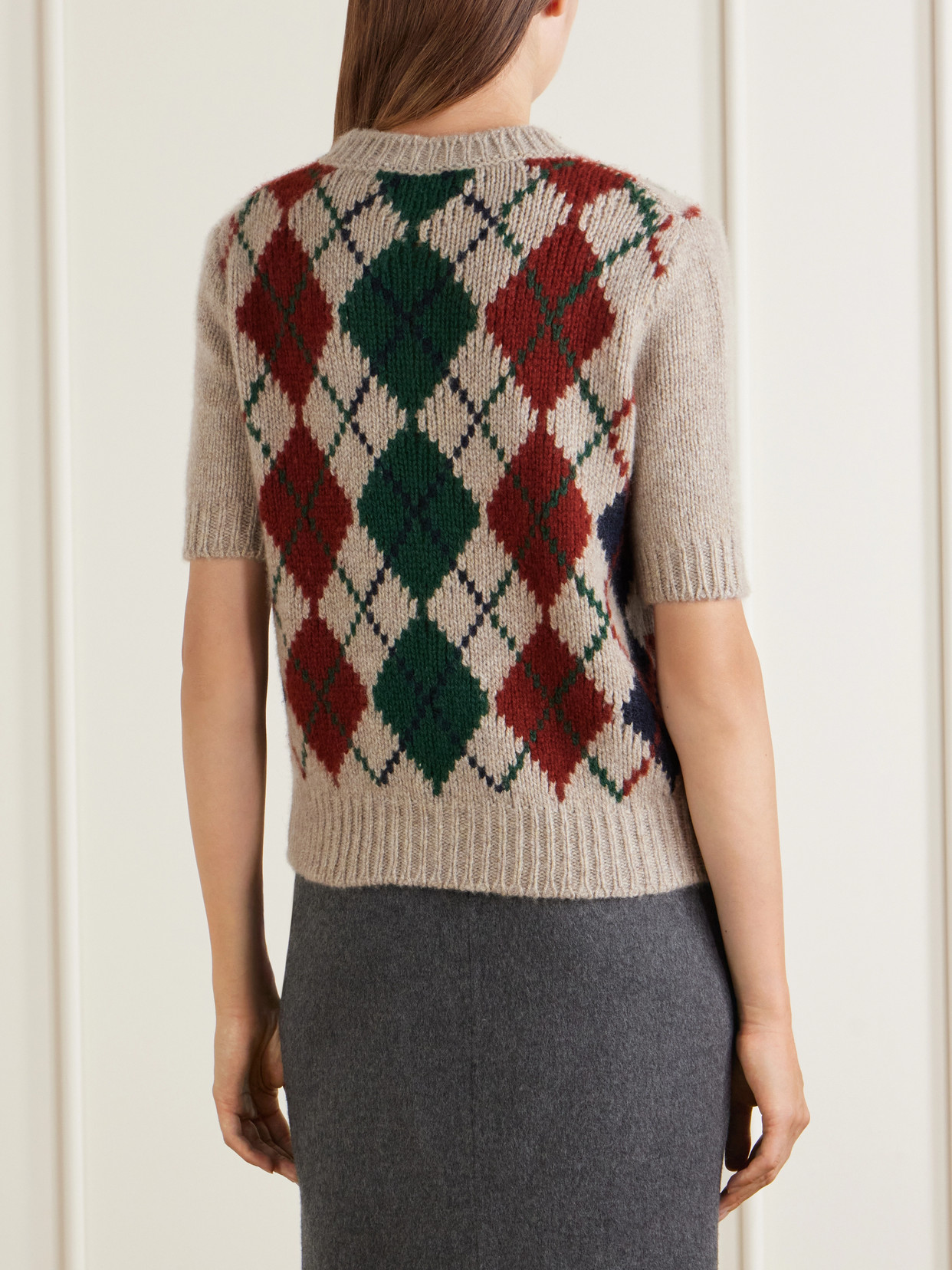 Lisa Argyle Wool And Mohair-Blend Sweater