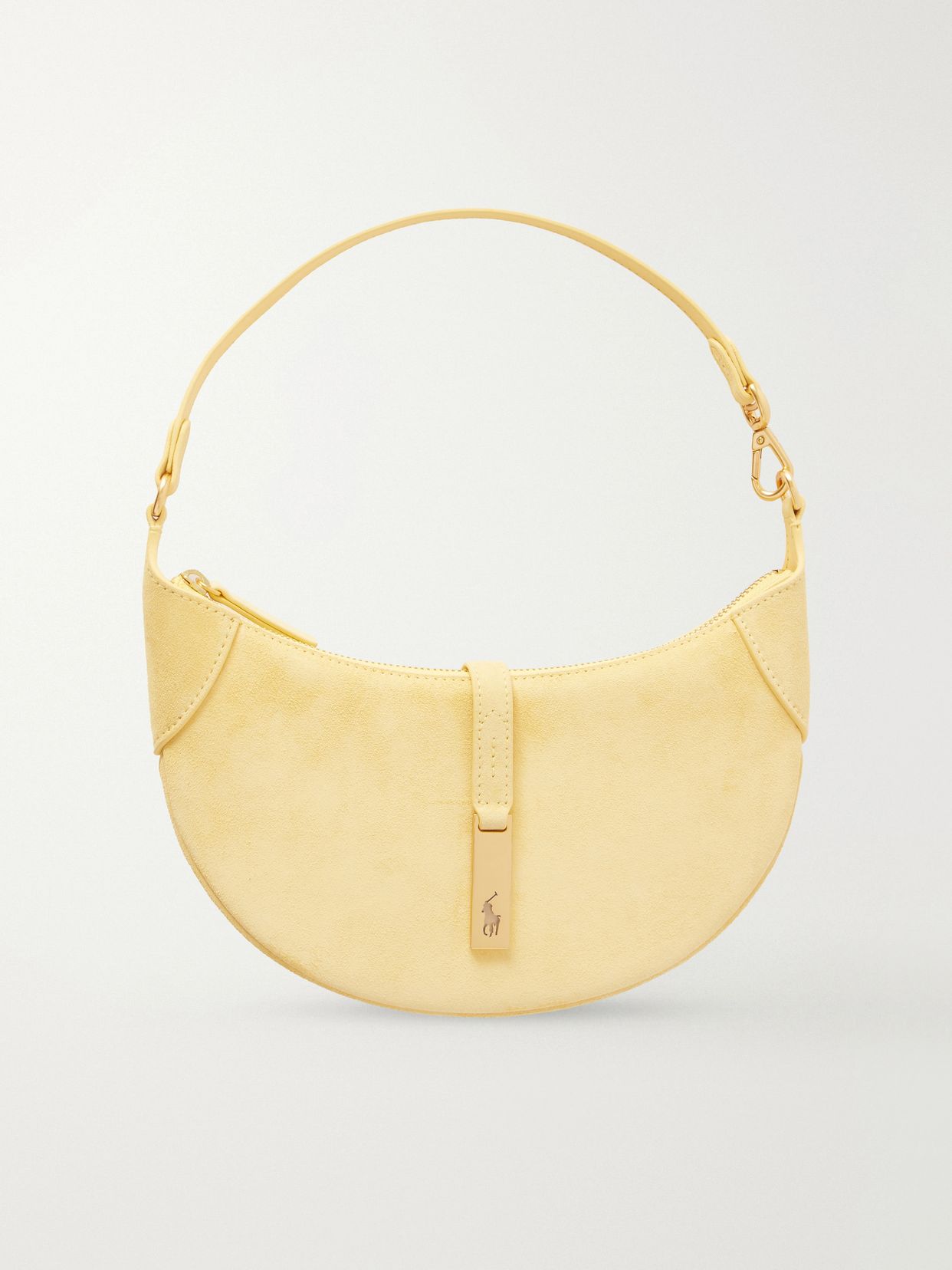 Polo ID mini suede shoulder bag