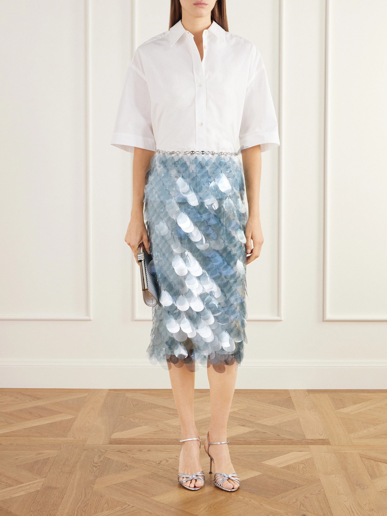 Sequined Chainmail Midi