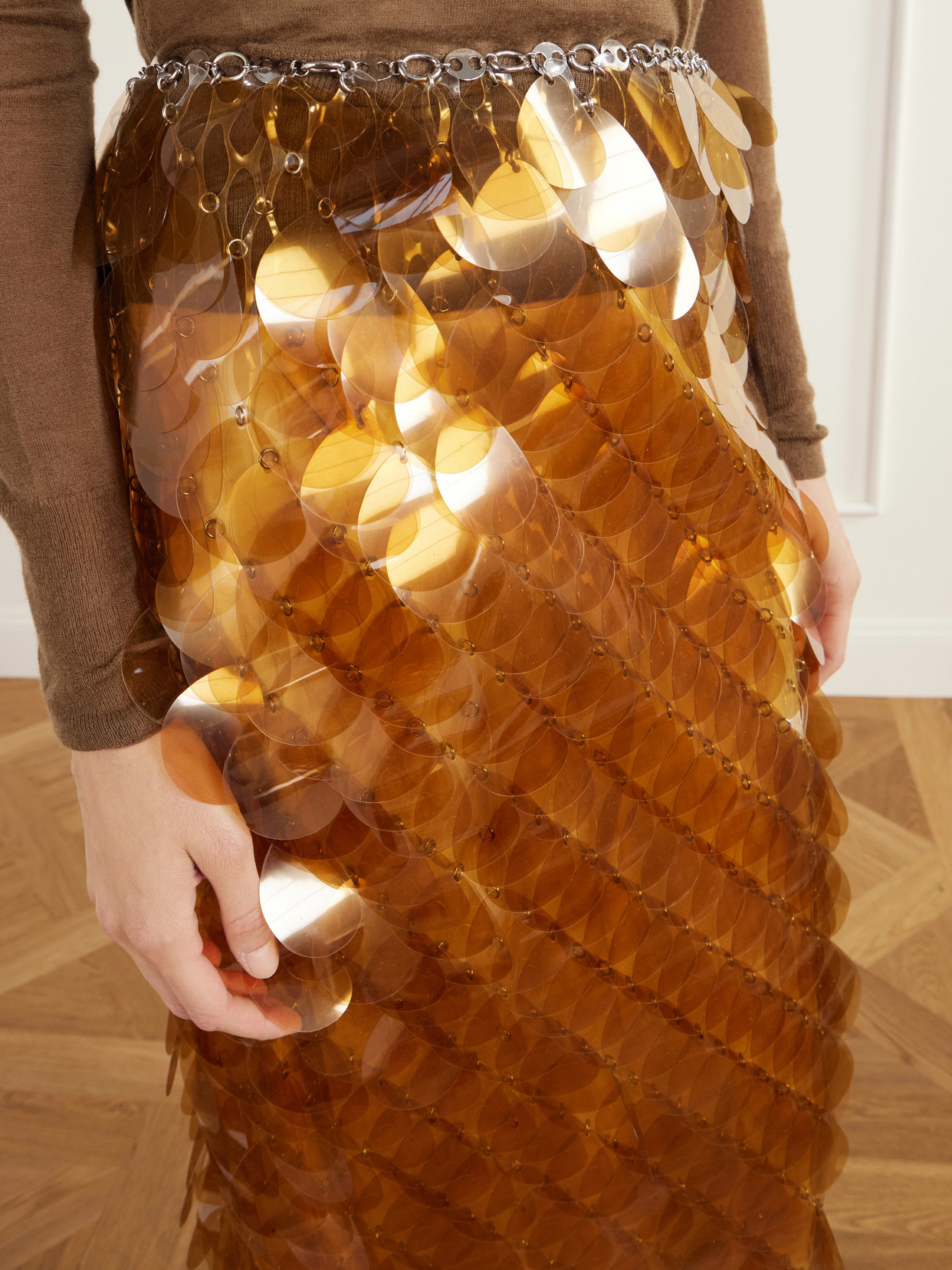 Sequined Chainmail Midi