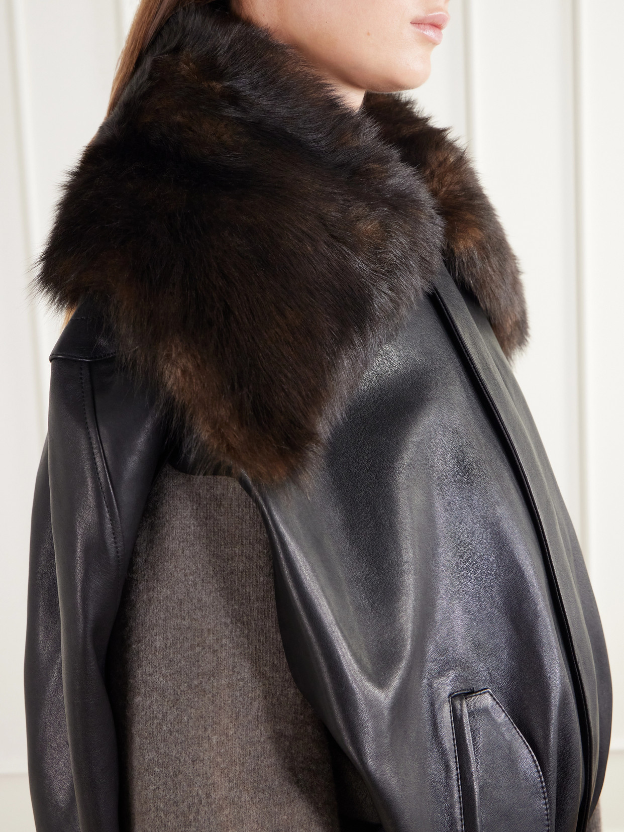 Shearling-Trimmed Jacket