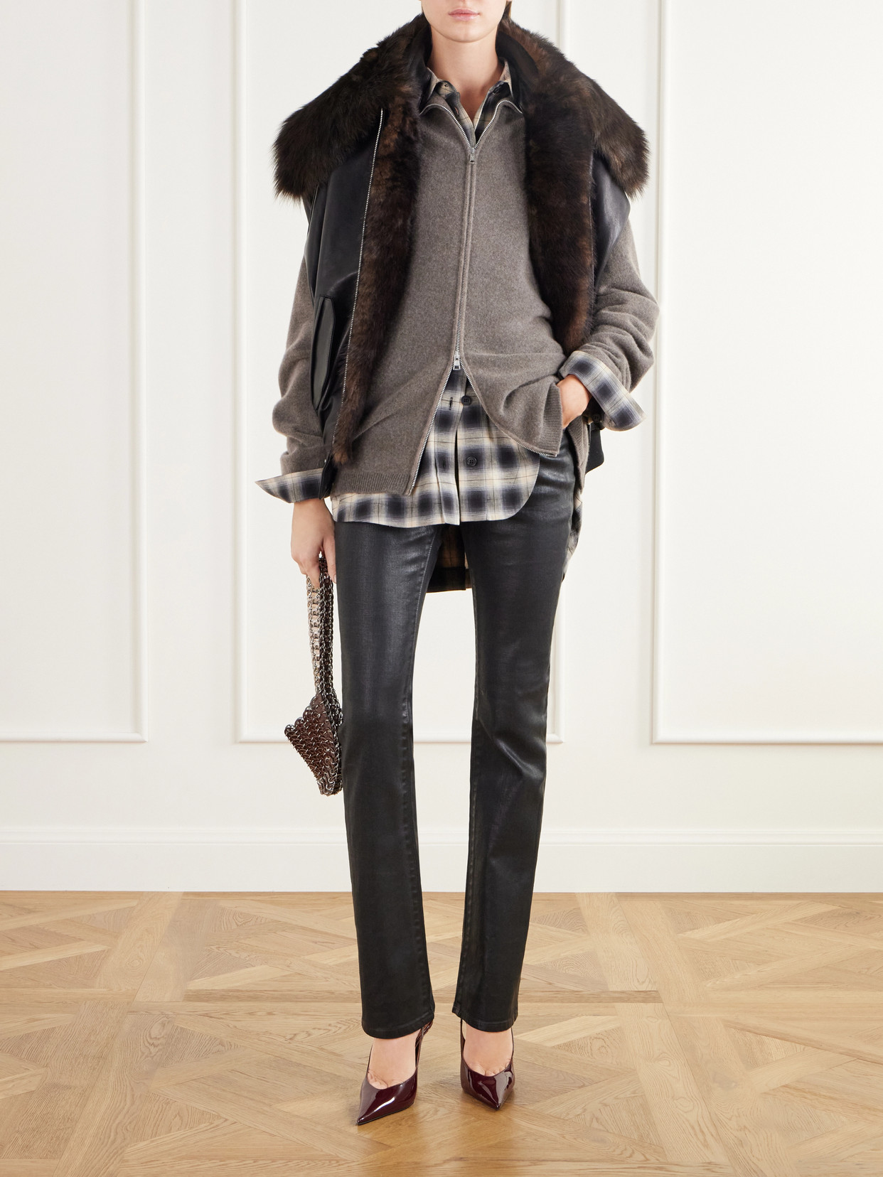Shearling-Trimmed Jacket
