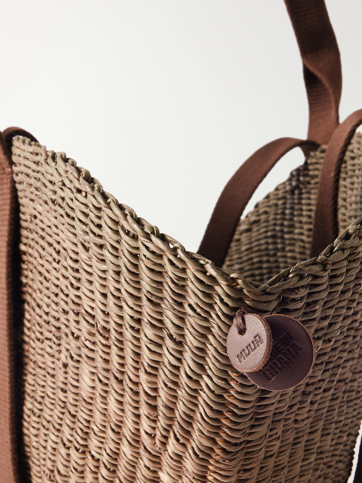 Muuñ - Sophie Cotton-Trimmed Raffia Mini Tote