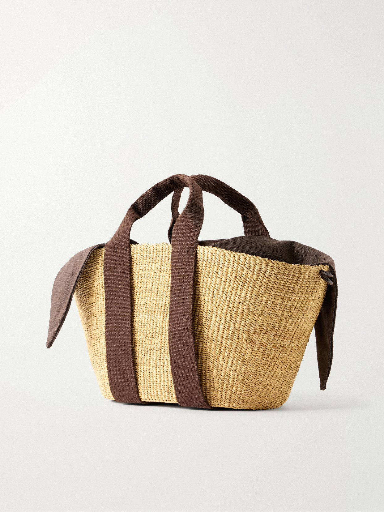 Muuñ - Cotton-Trimmed Raffia Tote