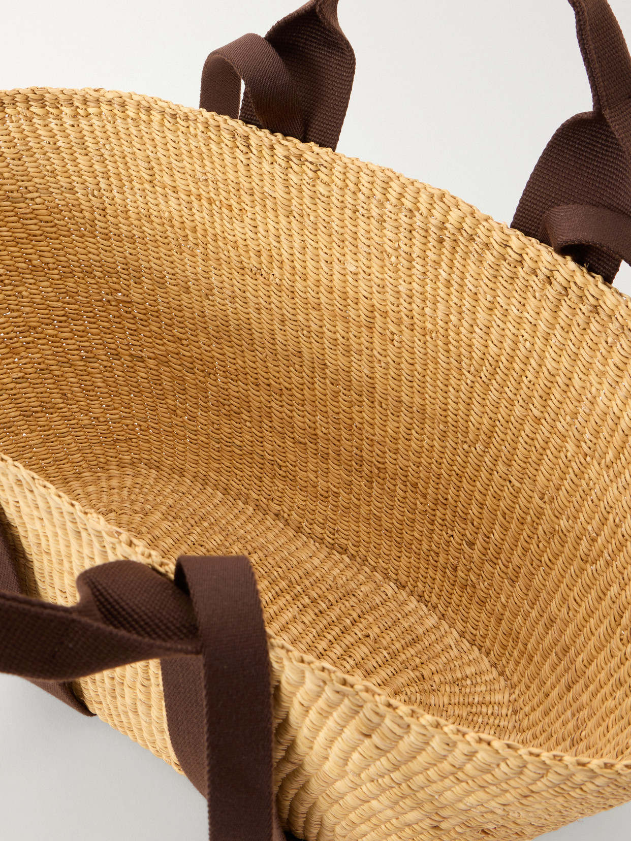 Muuñ - Cotton-Trimmed Raffia Tote