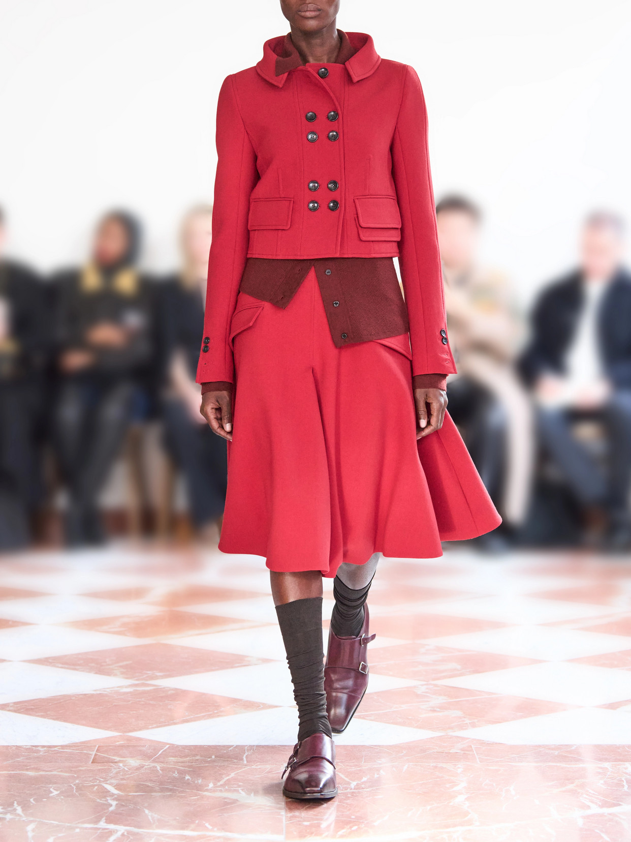 Aelin Cropped Darted Birdseye Jacket