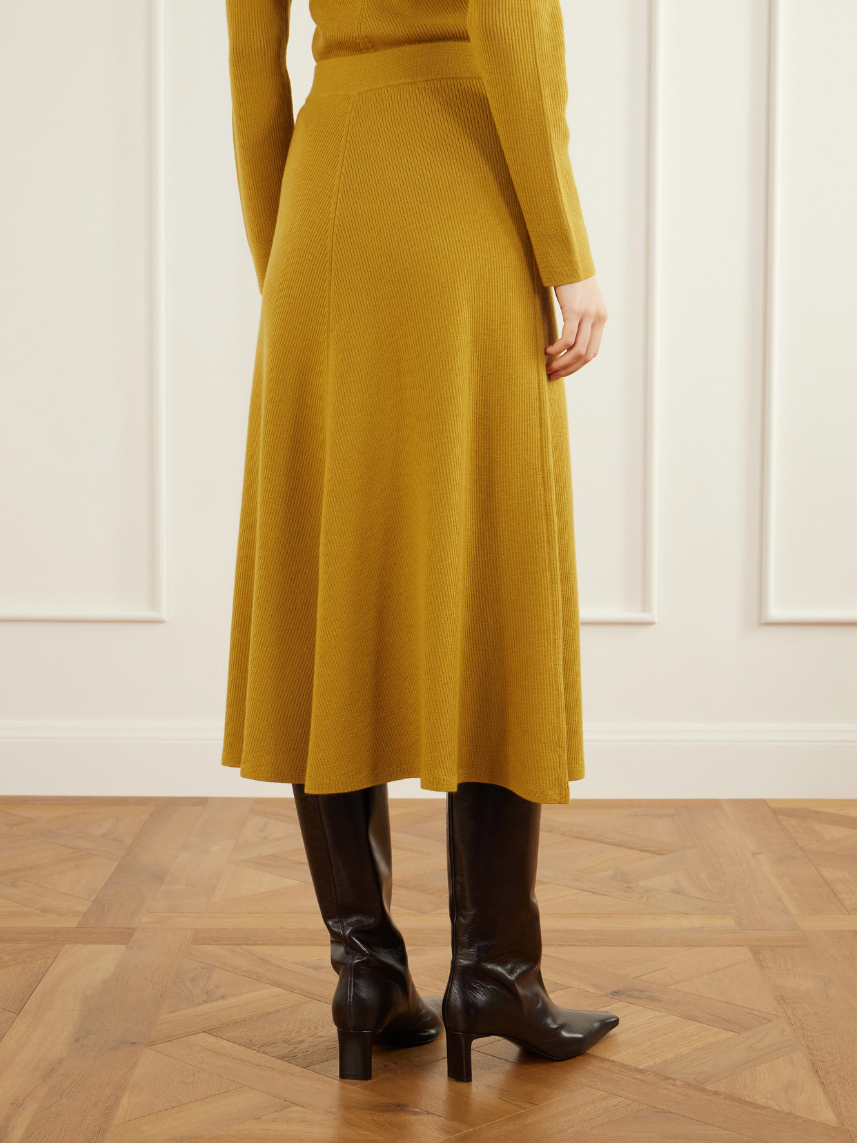 Dorian Ribbed-Knit Midi