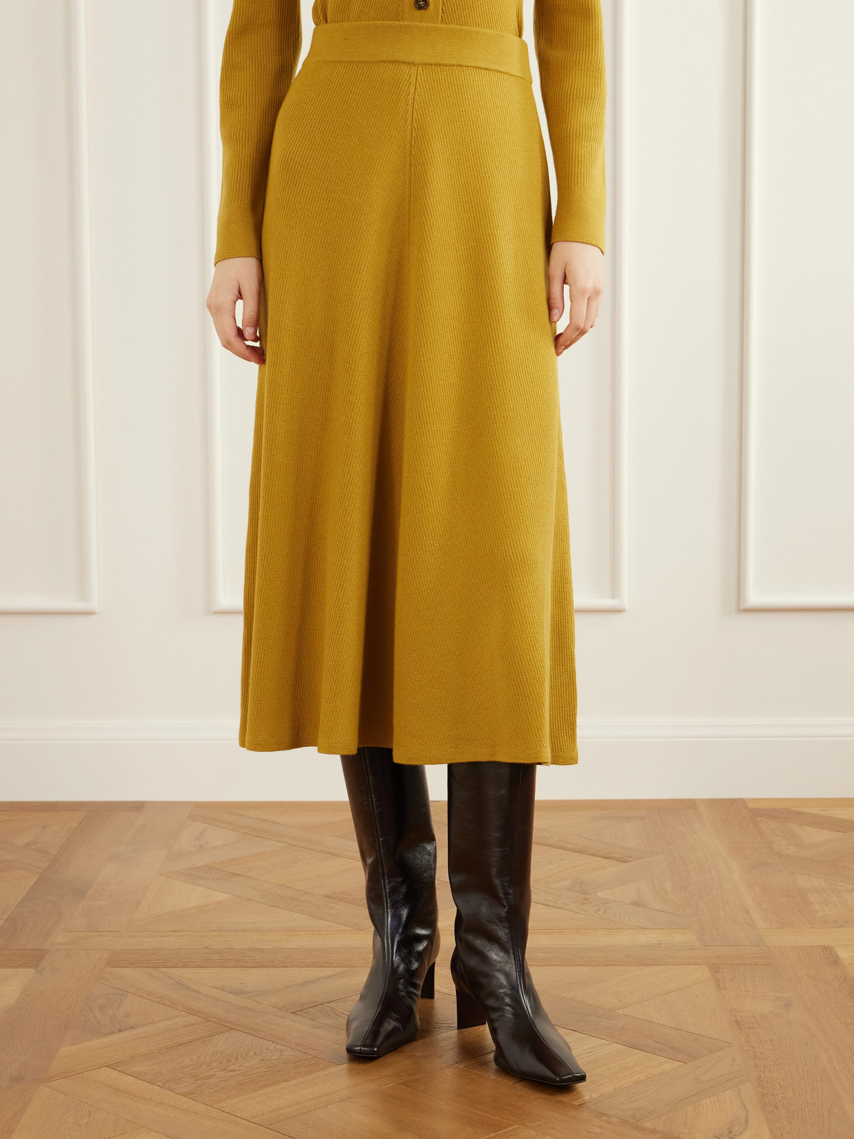 Dorian Ribbed-Knit Midi