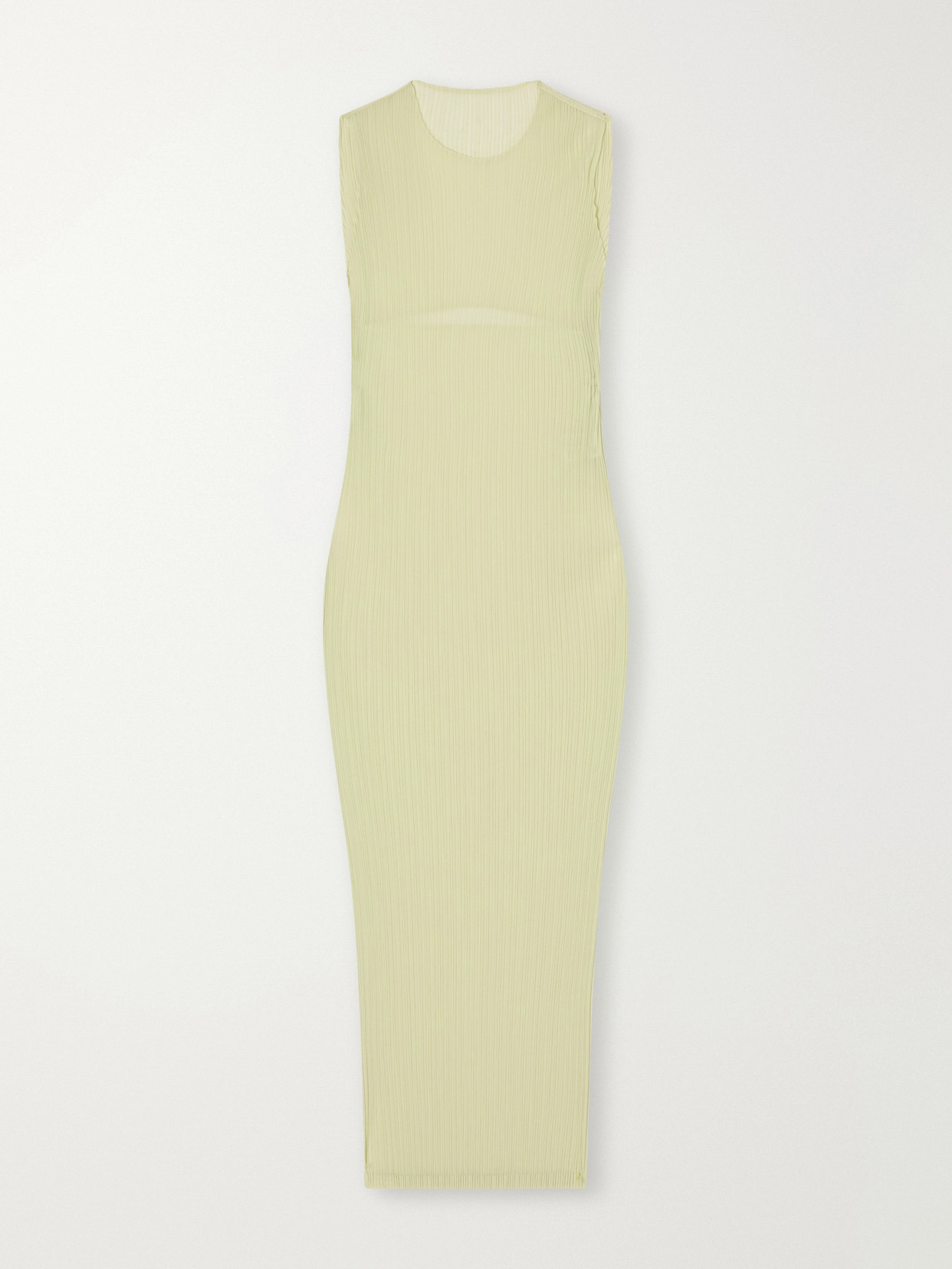 Issey Miyake Plissé-chiffon Midi Dress In Green