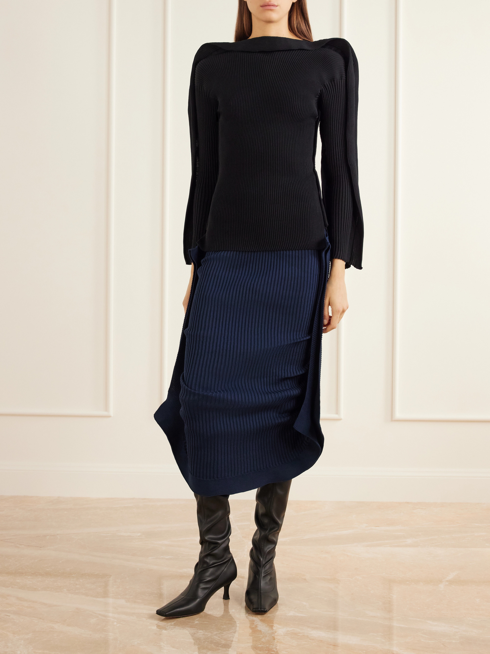 ISSEY MIYAKE Prance stretch rib-knit top