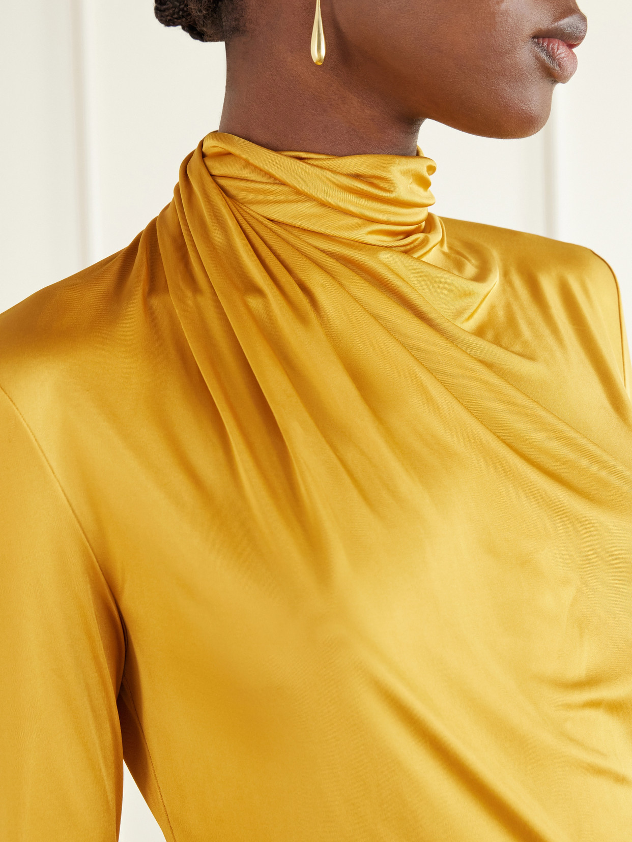 Draped Jersey Blouse