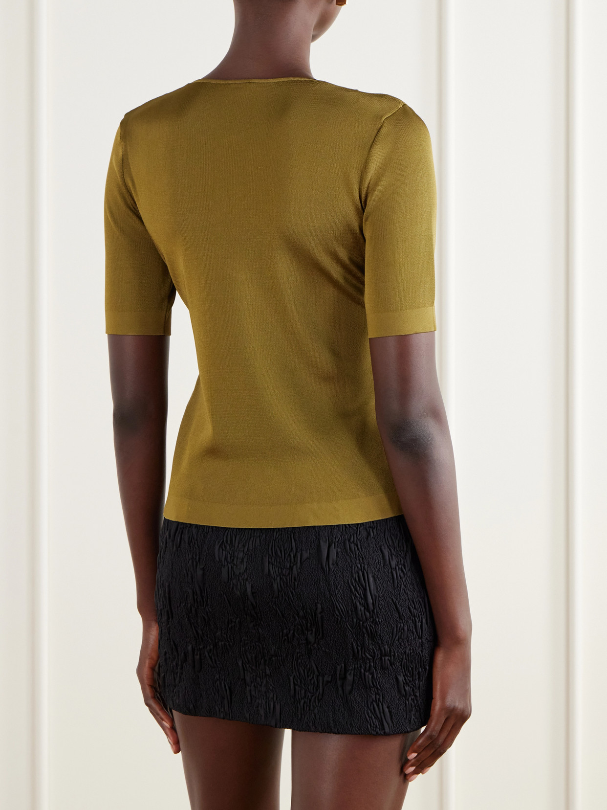 Lace-Trimmed T-Shirt