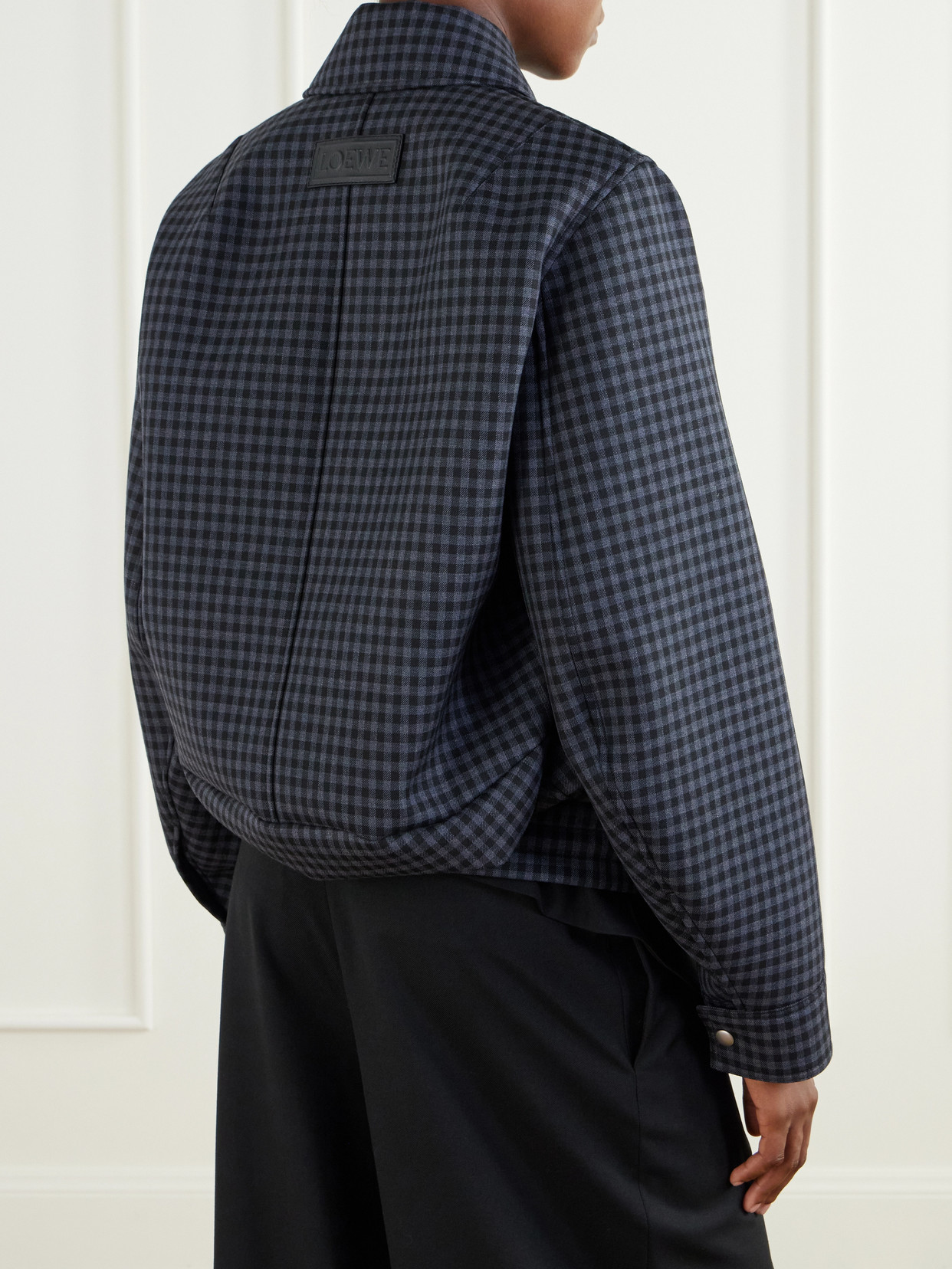 Checked Wool-Blend Jacket