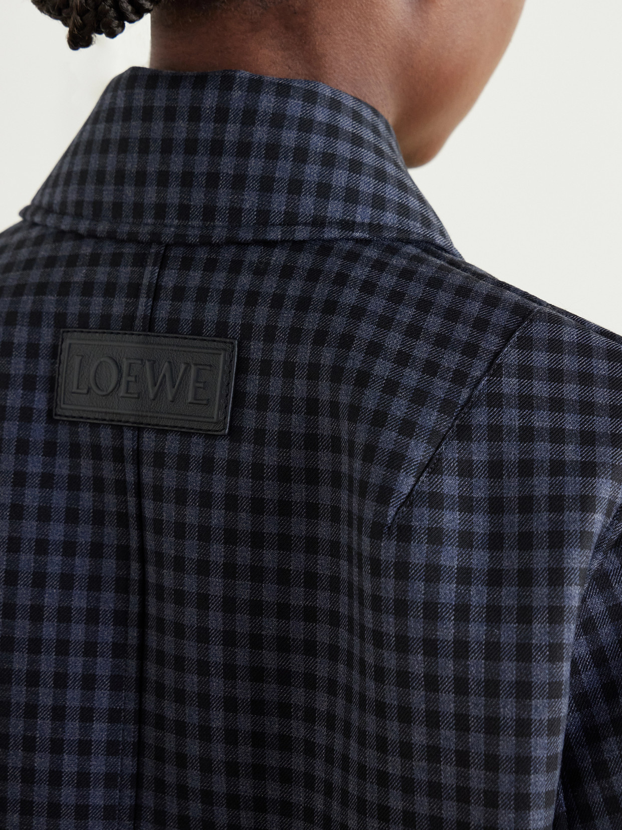 Checked Wool-Blend Jacket