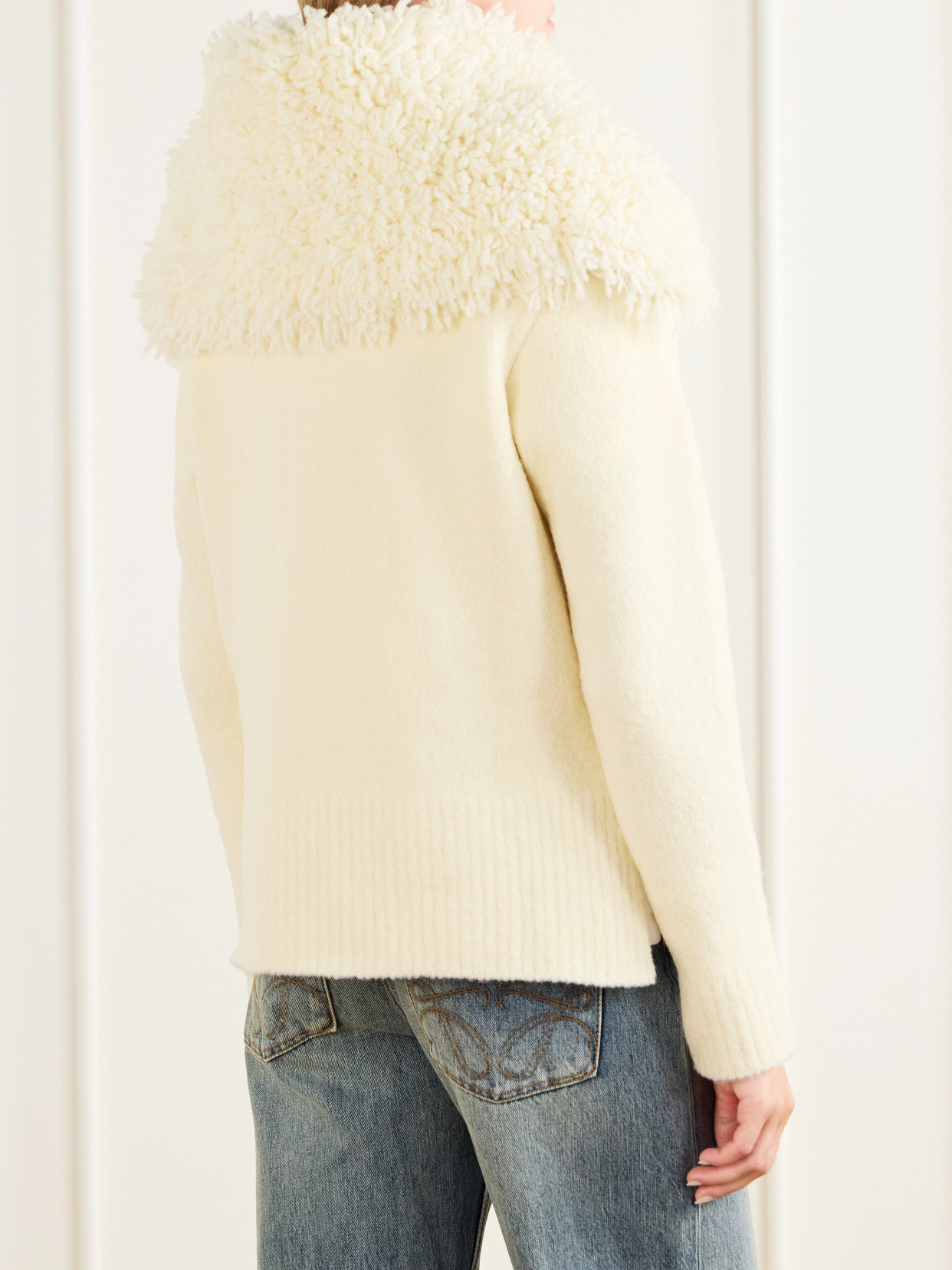 Logo-Embroidered Wool-Blend Sweater
