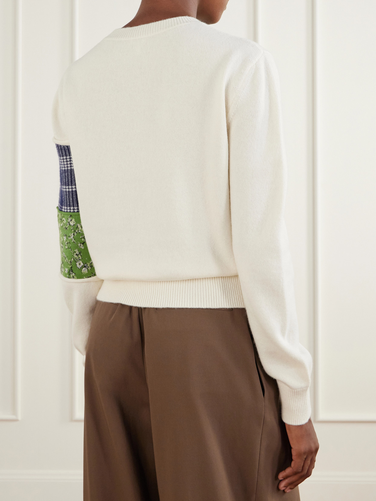 Embroidered Wool-Blend Sweater