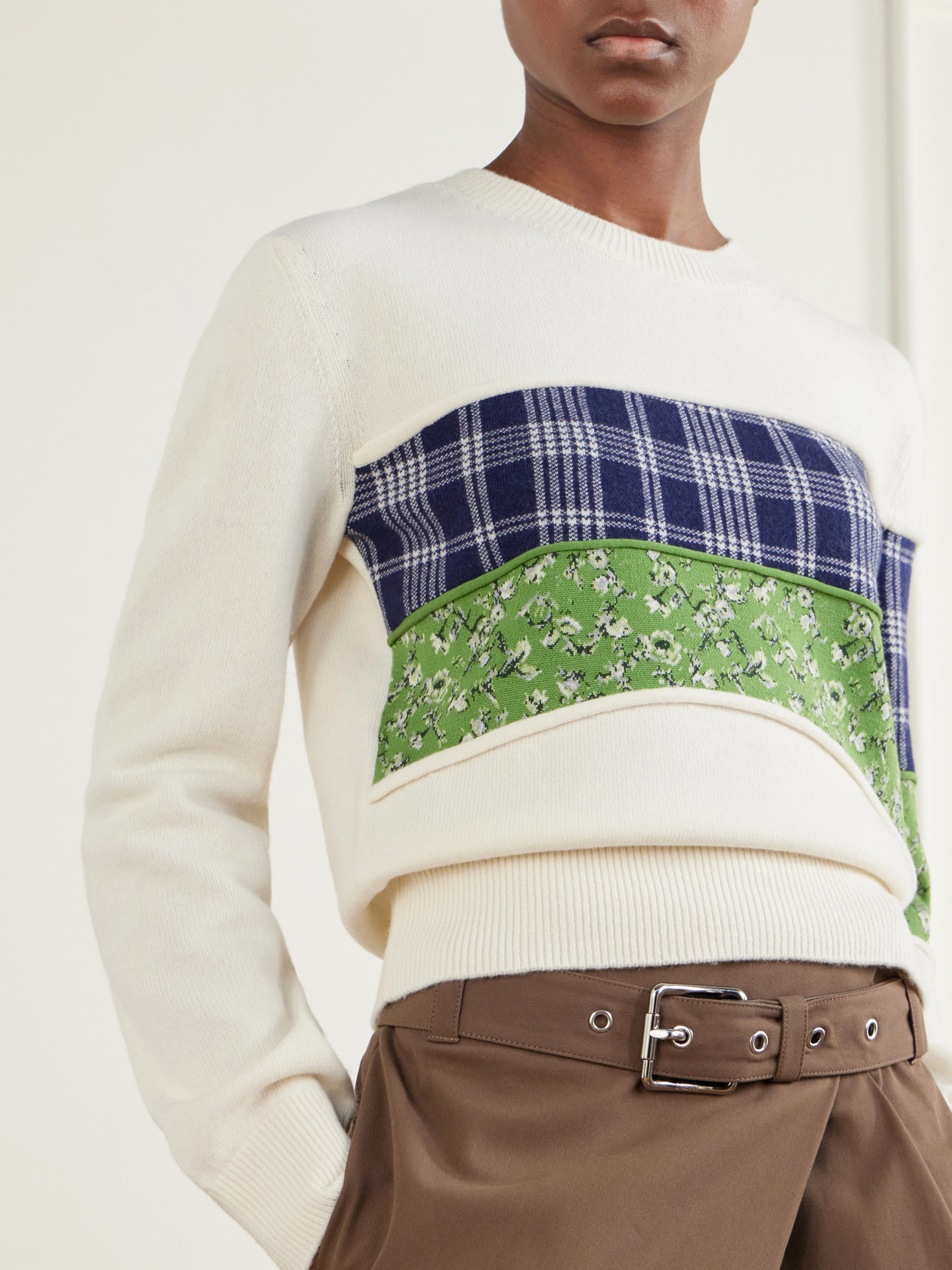 Embroidered Wool-Blend Sweater