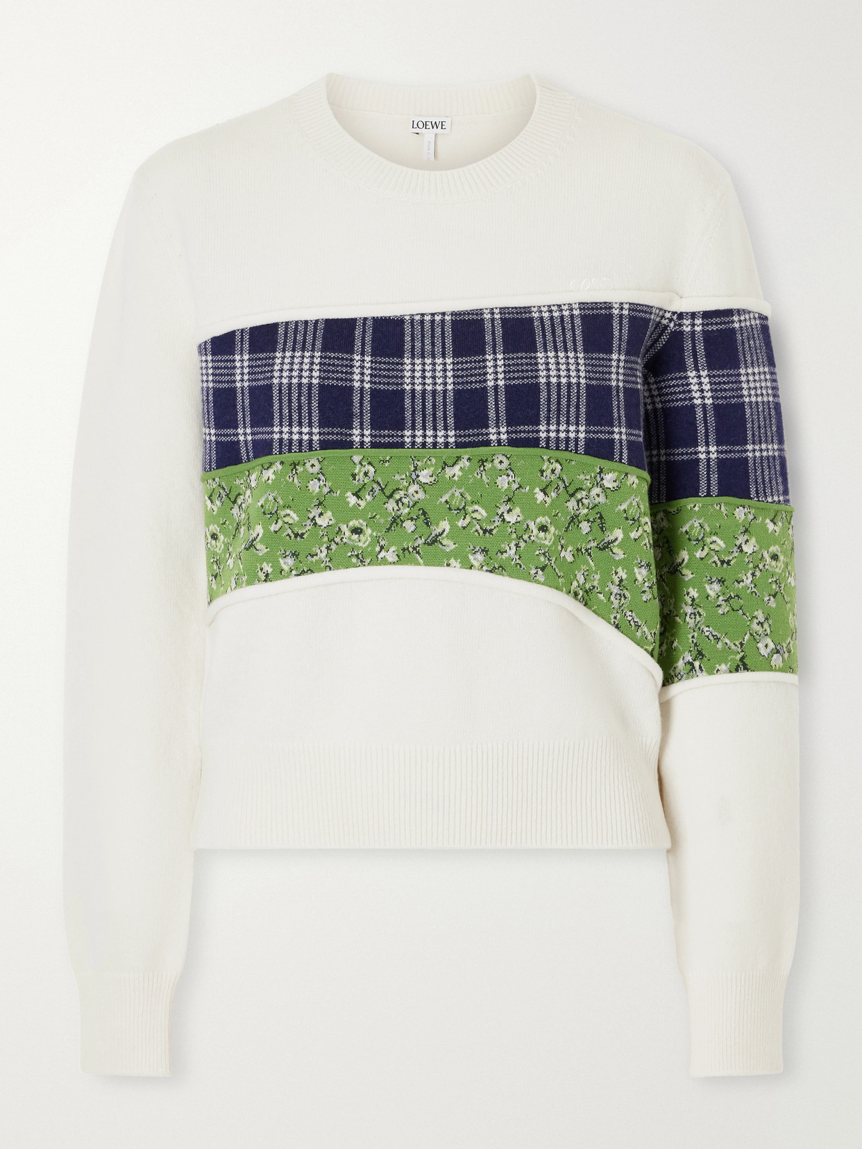 Embroidered Wool-Blend Sweater