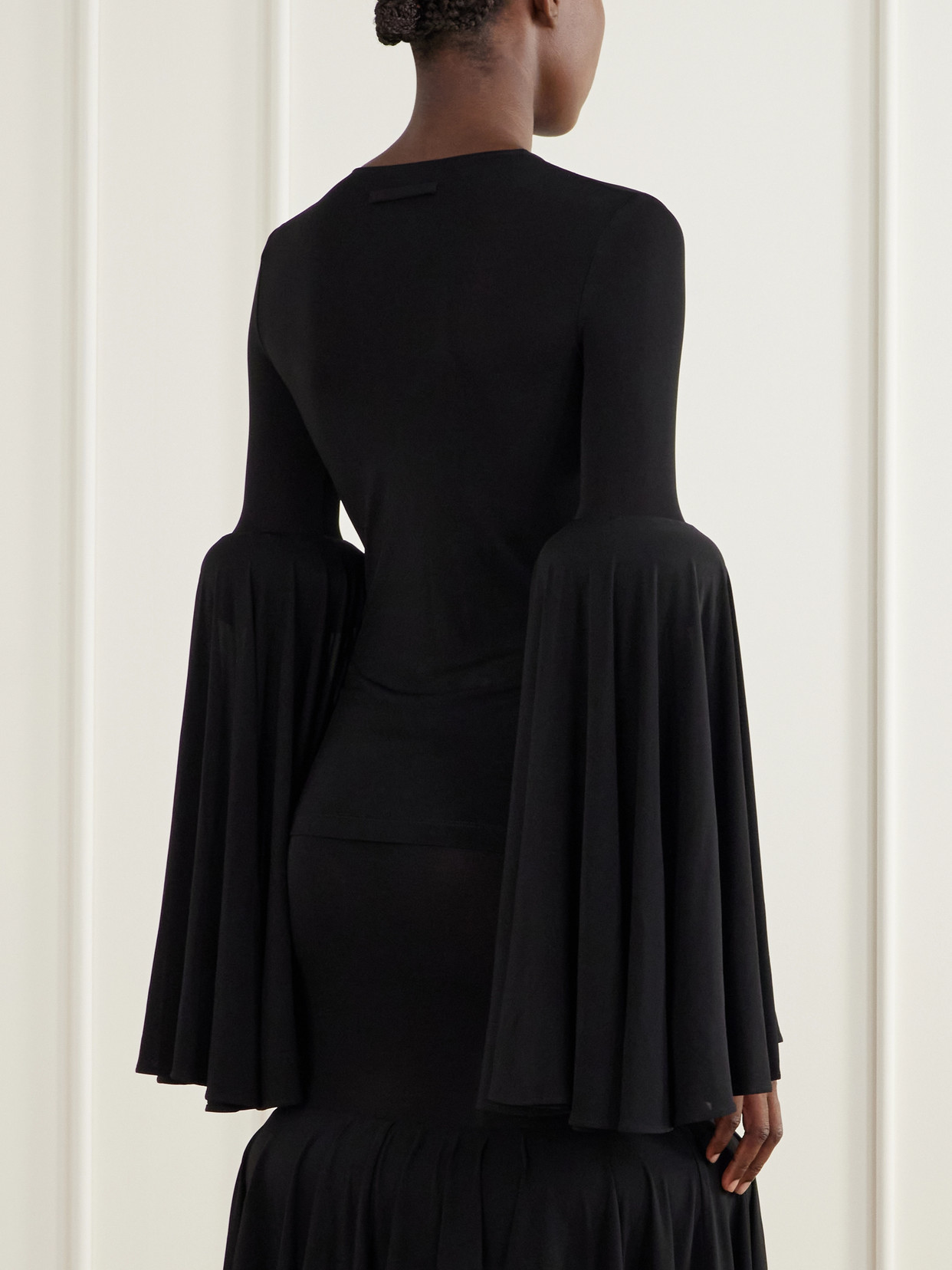 Gathered Jersey Blouse