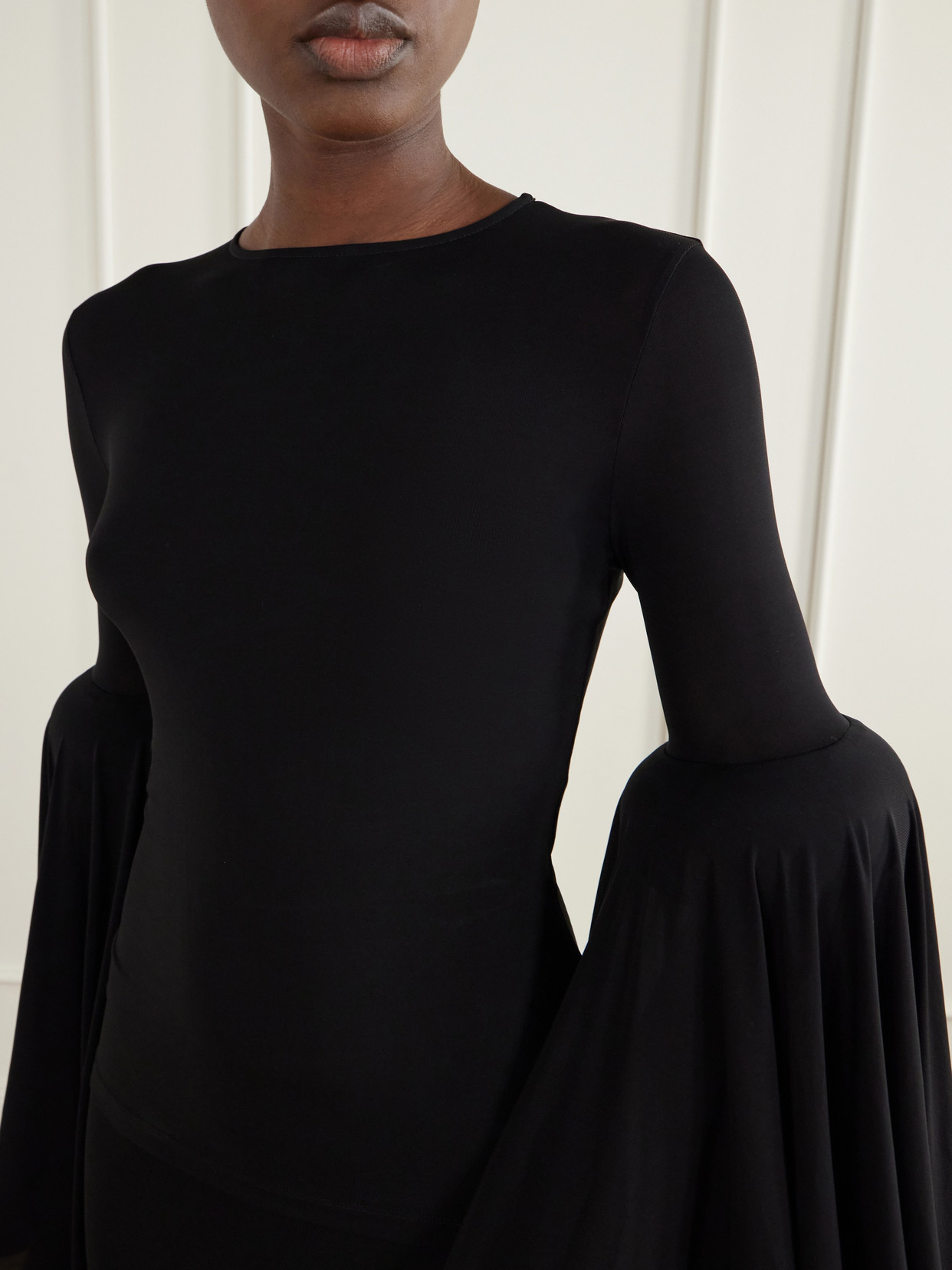 Gathered Jersey Blouse