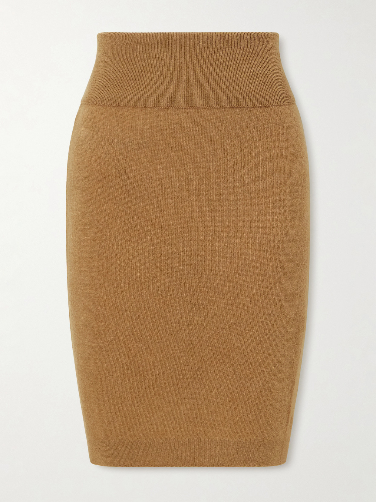 Stella Mccartney Wool Midi Skirt In Brown