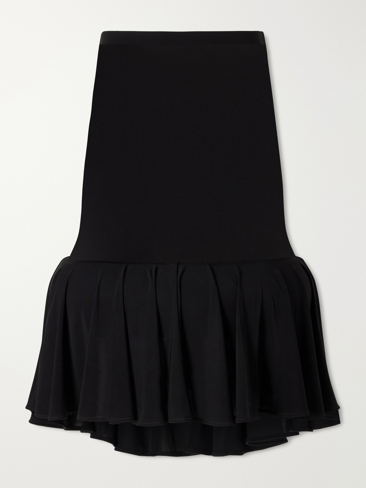 Sculptural Gathered Knee-Length Skirt
