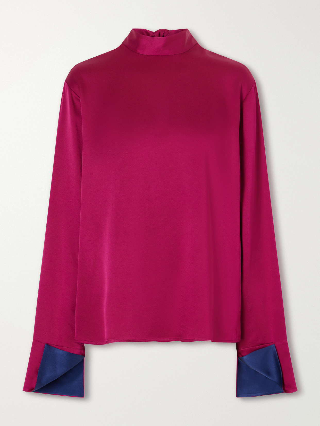 Stella Mccartney Tie-detailed Satin Blouse In Pink