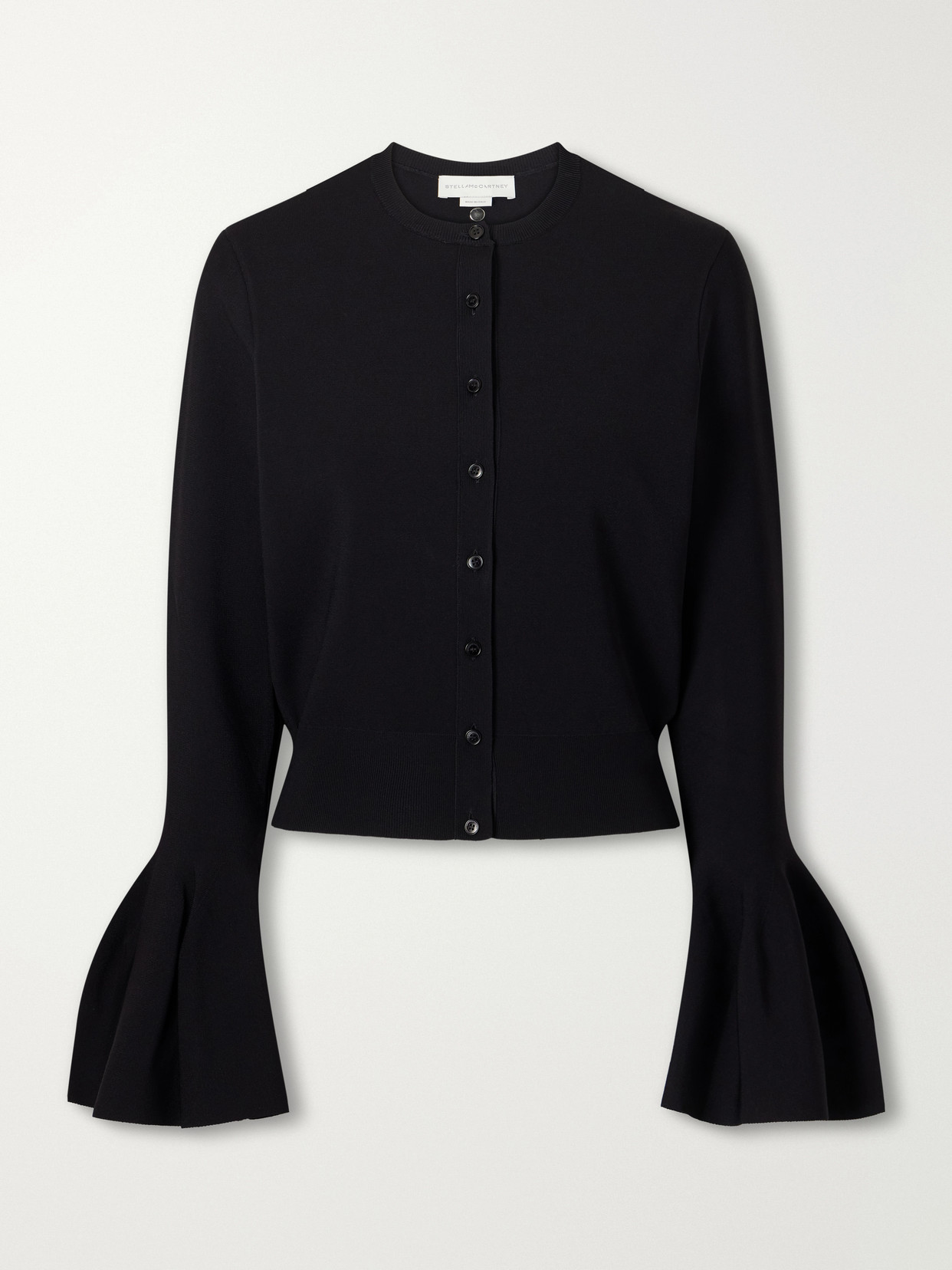 Stella Mccartney Crepe Cardigan In Black