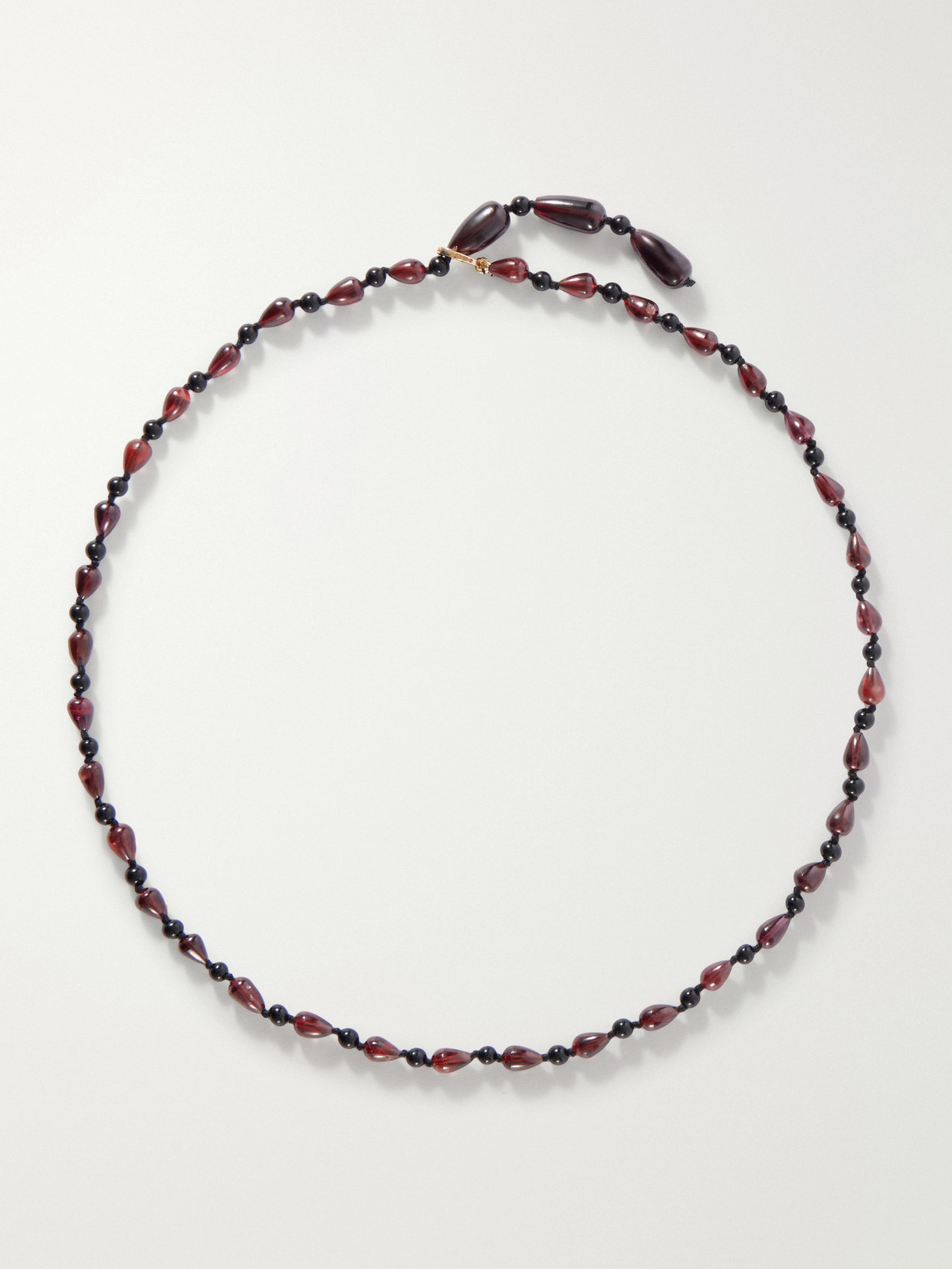 Loren Stewart Sable 14-karat Gold Garnet And Agate Necklace In Multi