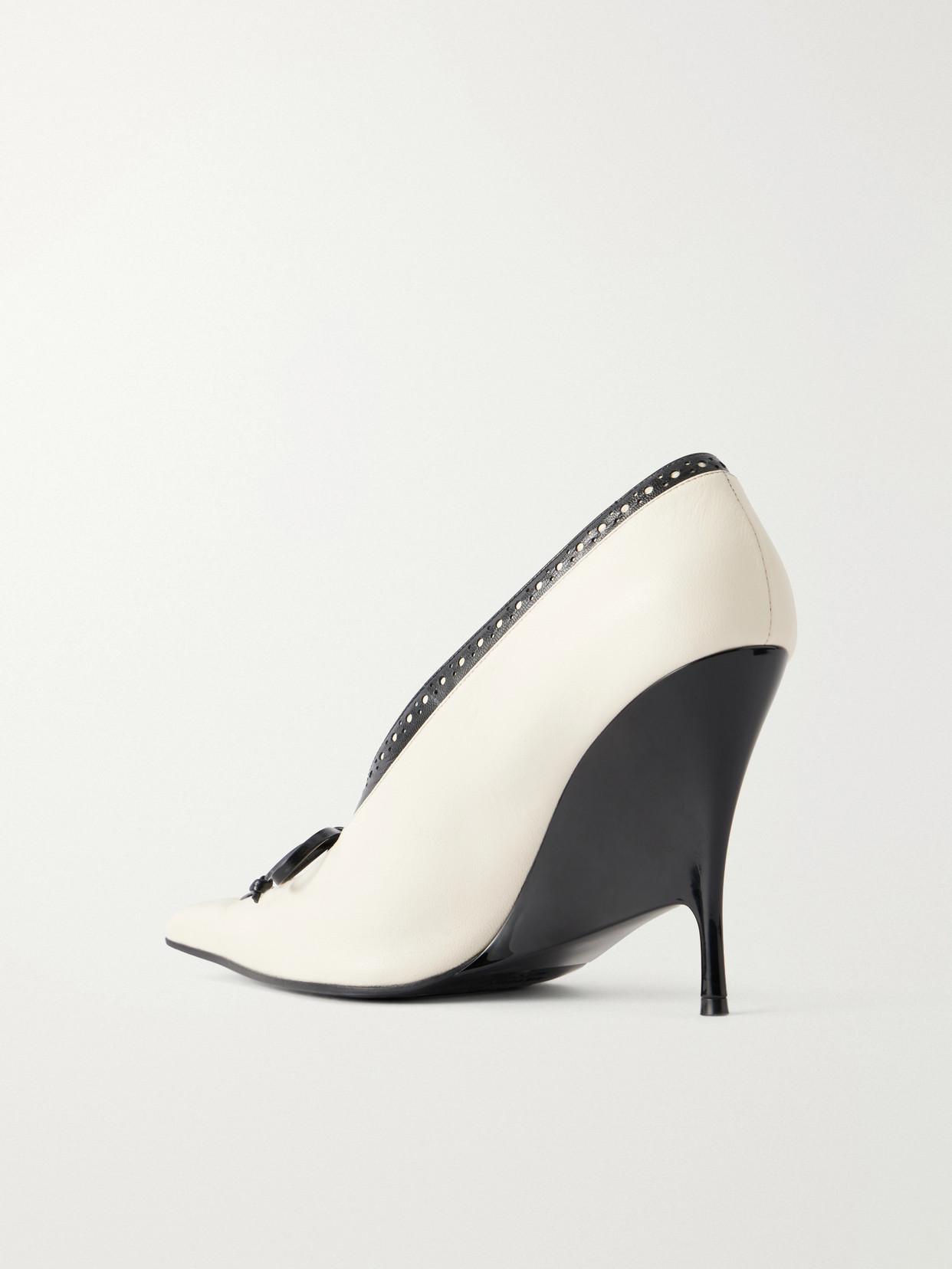 Koko Two-Tone Lace-Detail Pumps